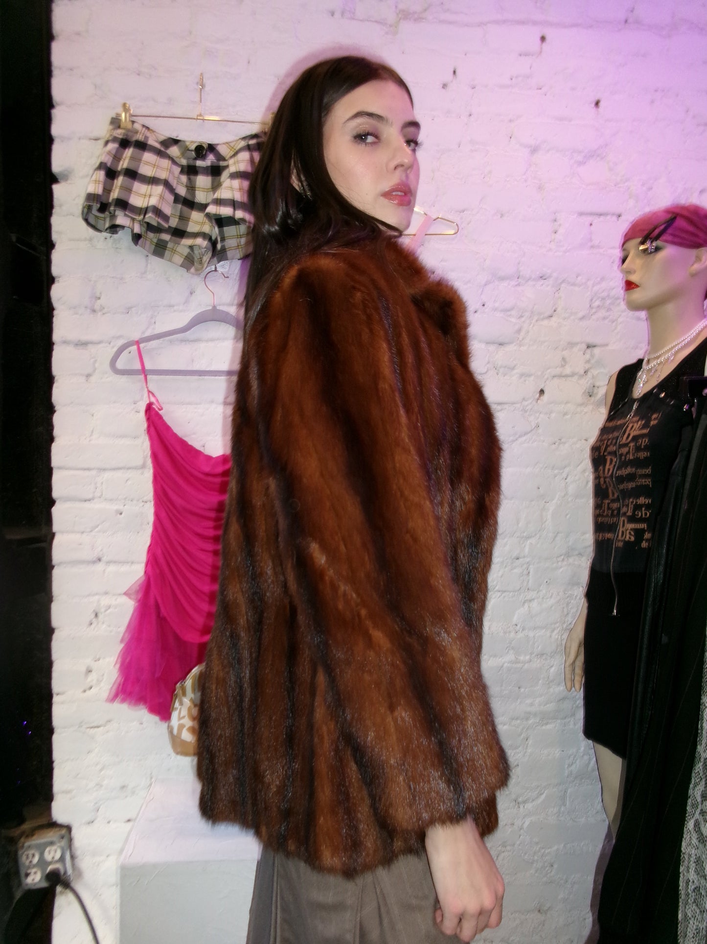 Brown Mink Fur Coat
