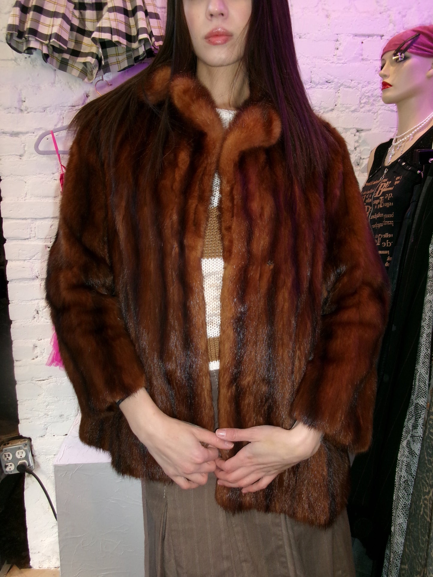 Brown Mink Fur Coat