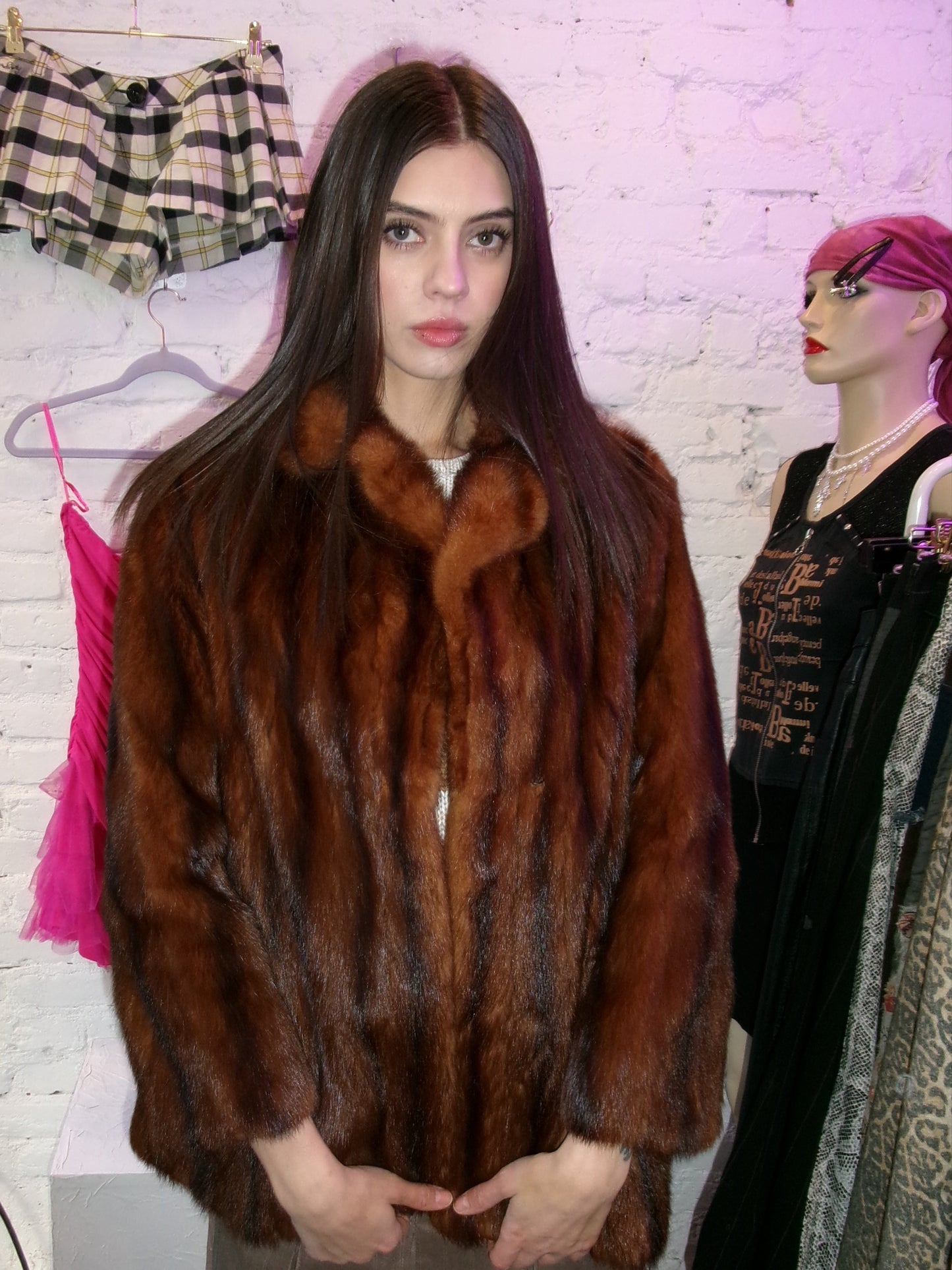 Brown Mink Fur Coat