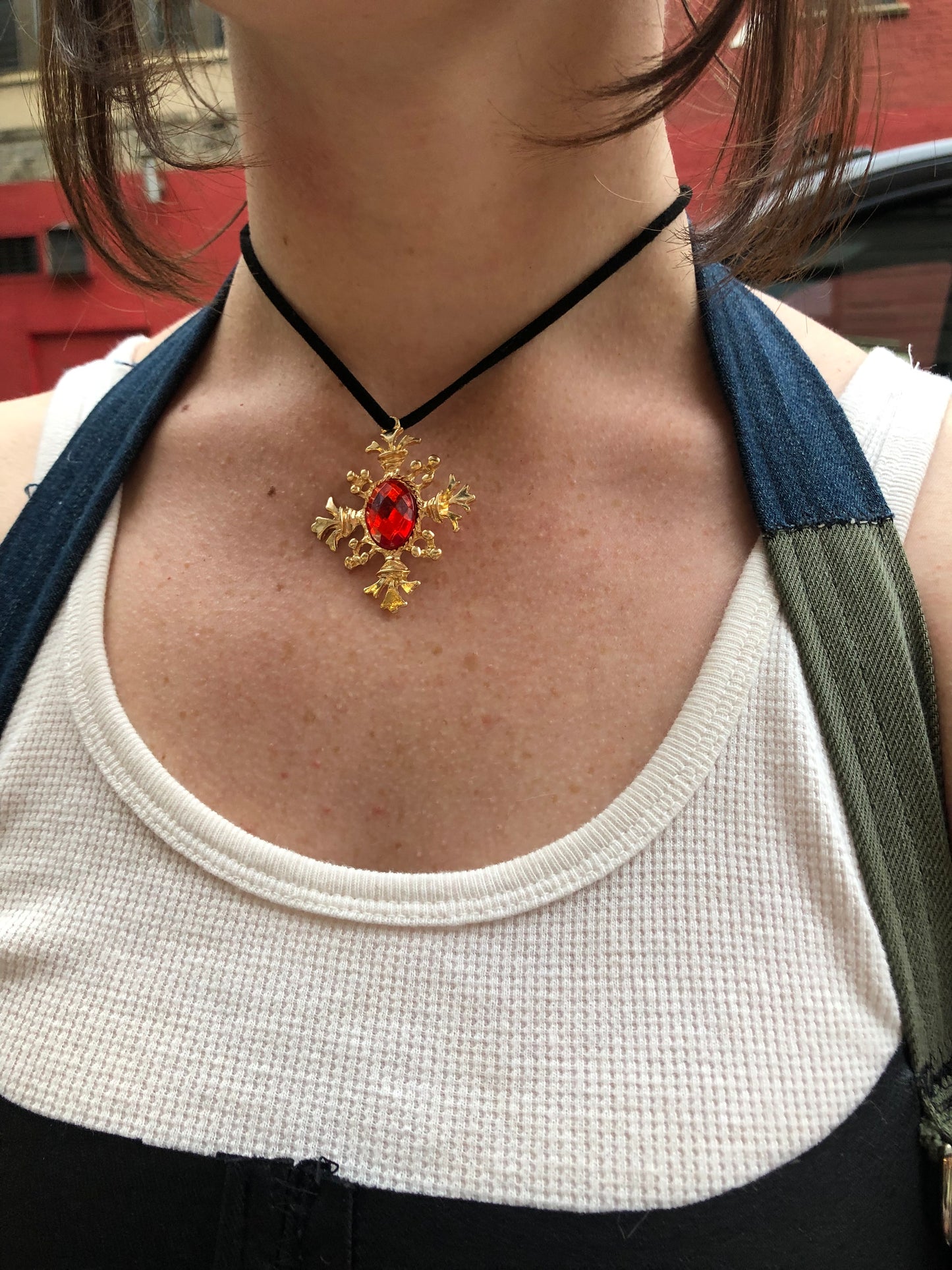 Red Jewel Gothic Choker