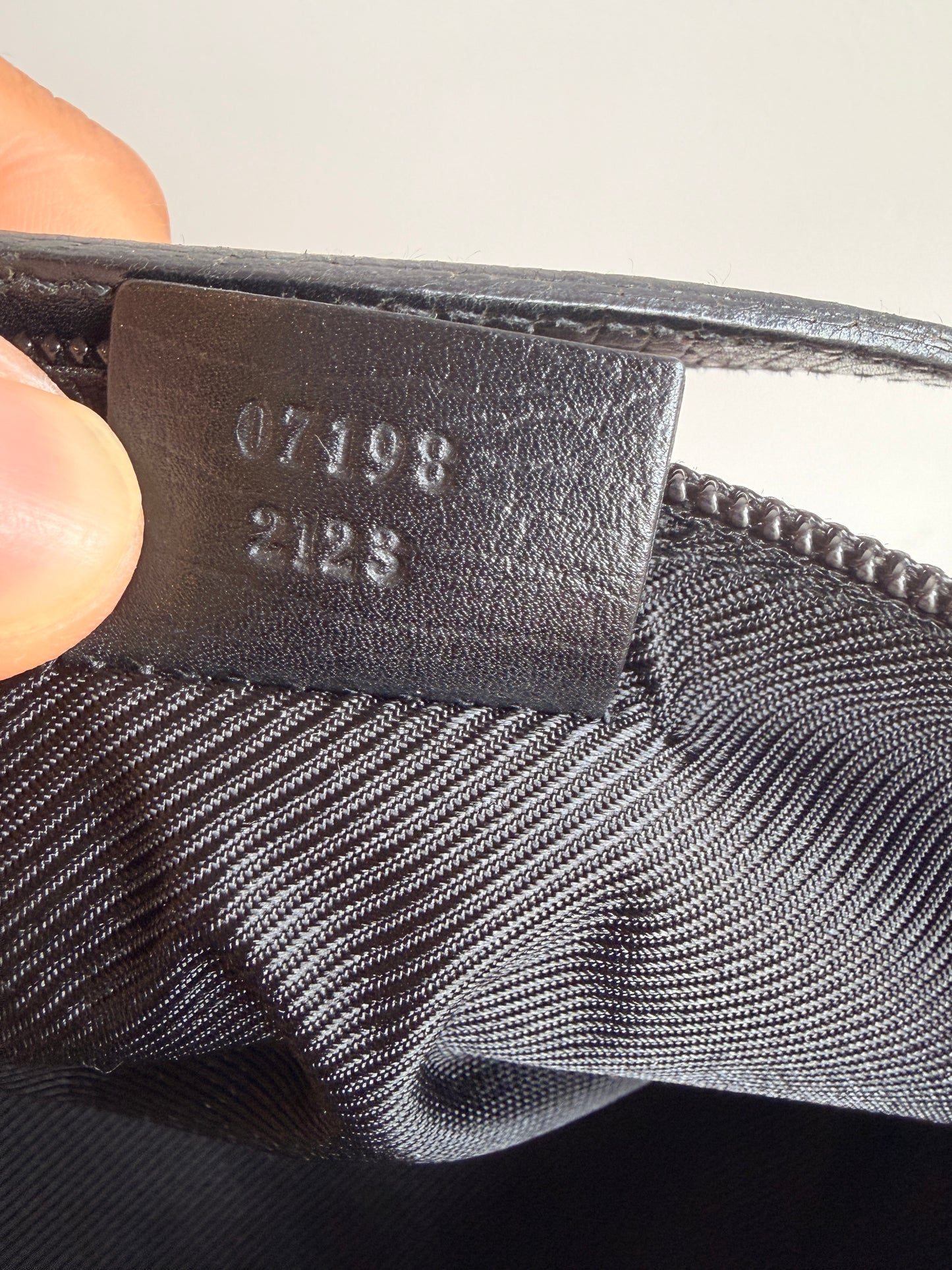 Gucci Black GG Monogram Boat Pochette
