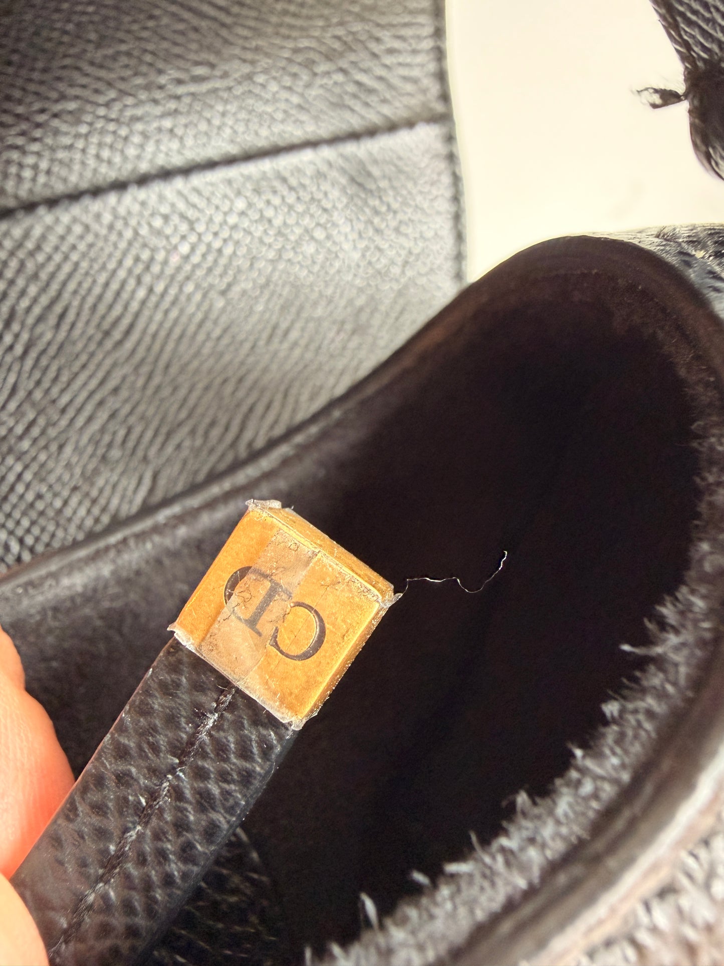 Christian Dior Saddle Bag in Black with Gold Hardware