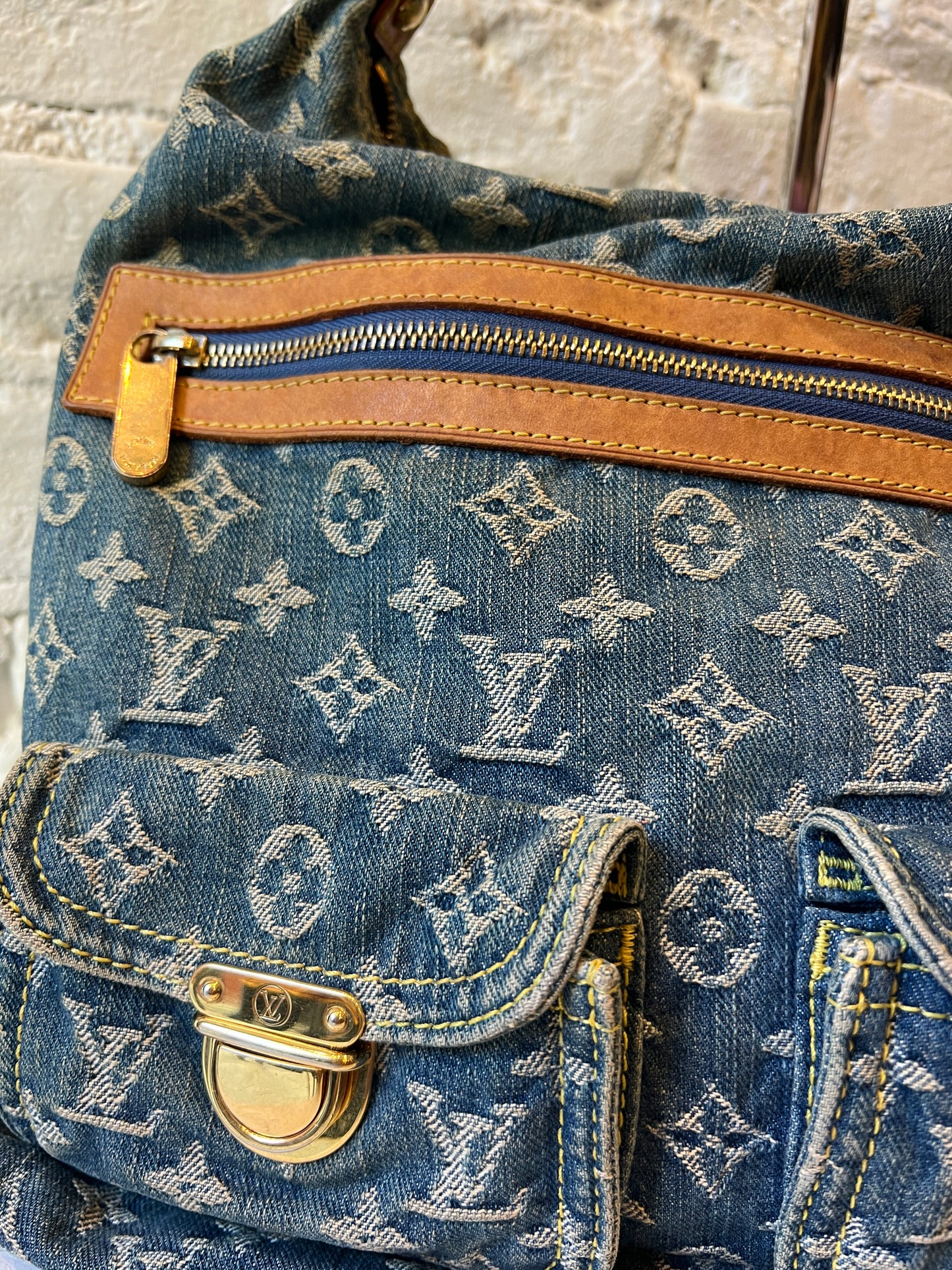 Vintage Louis Vuitton Denim Baggy GM Shoulder Bag