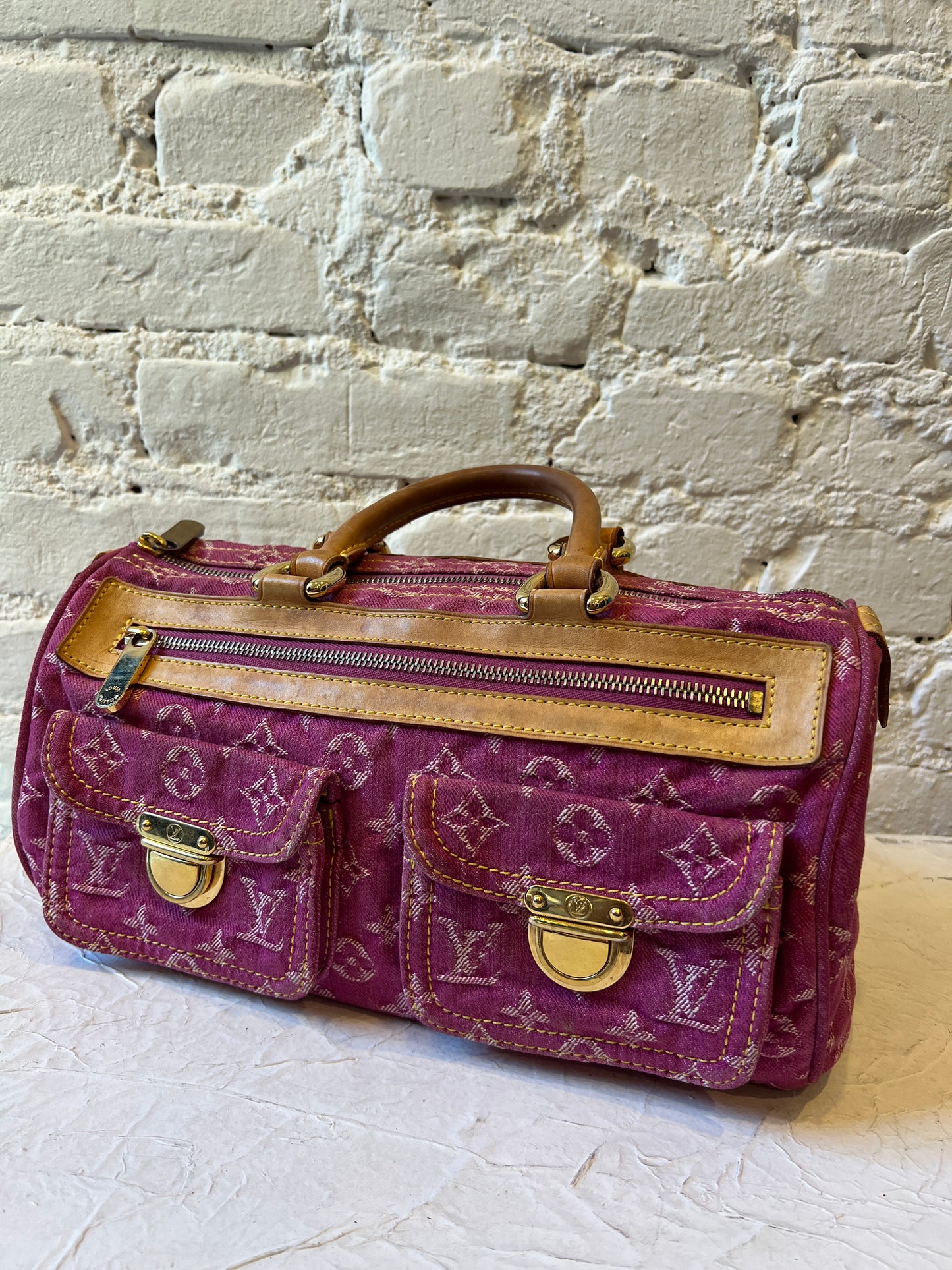 Vintage Louis Vuitton Pink Denim Speedy