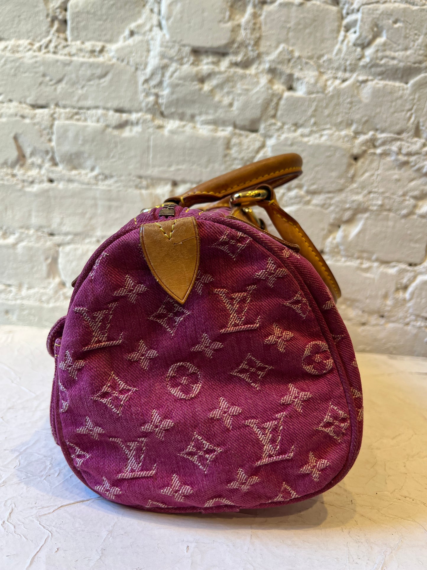 Vintage Louis Vuitton Pink Denim Speedy