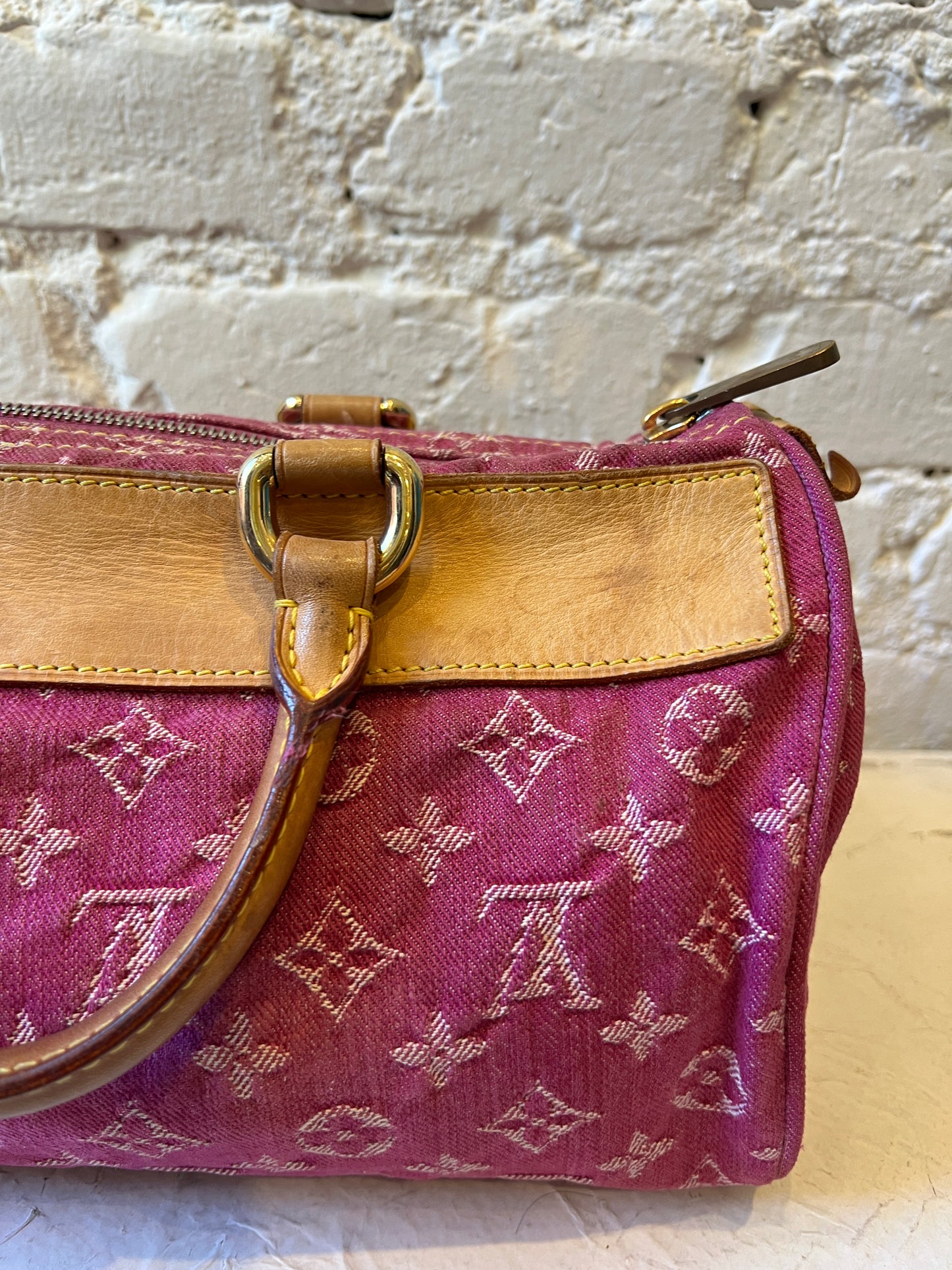 Vintage Louis Vuitton Pink Denim Speedy