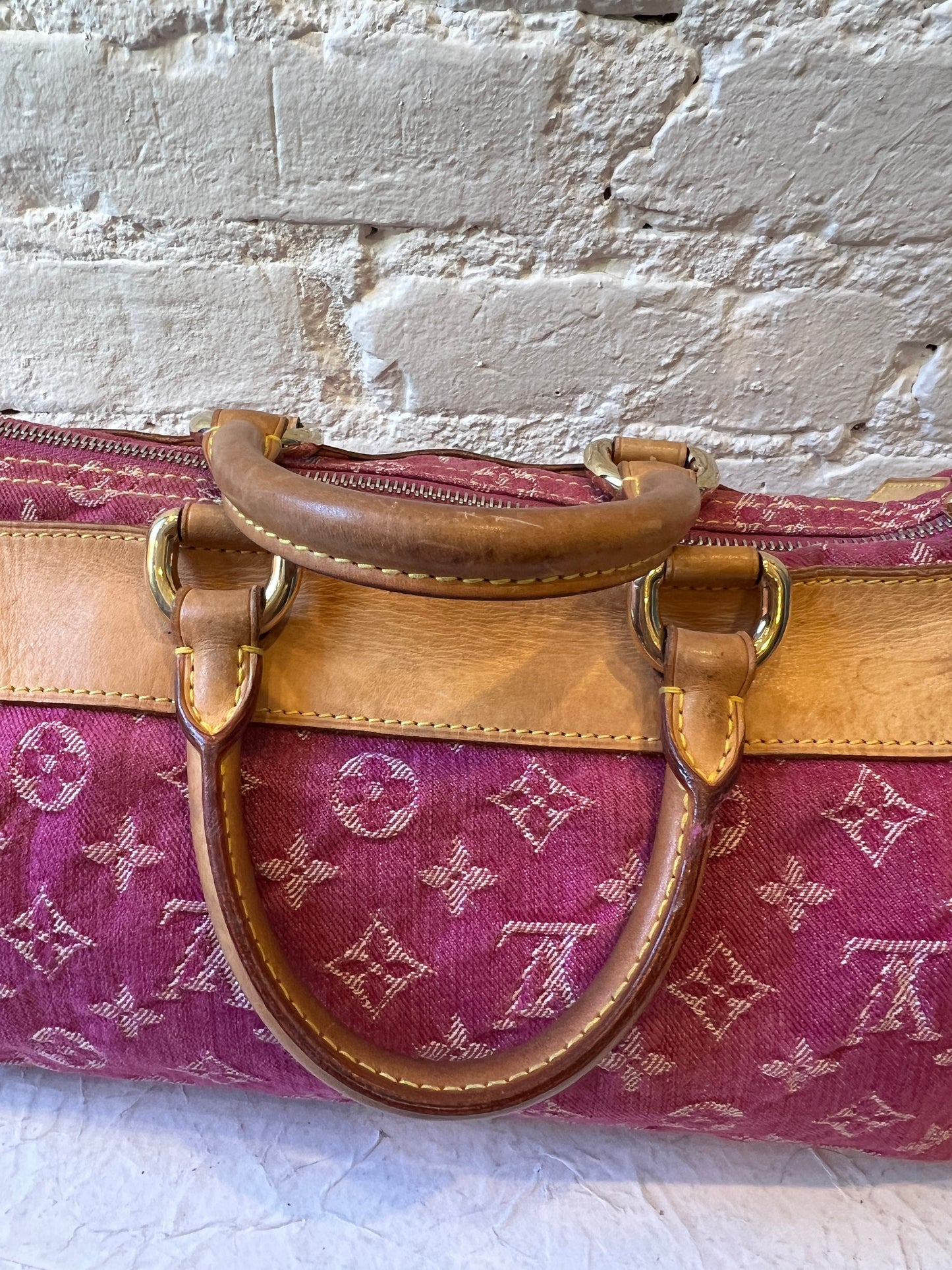 Vintage Louis Vuitton Pink Denim Speedy