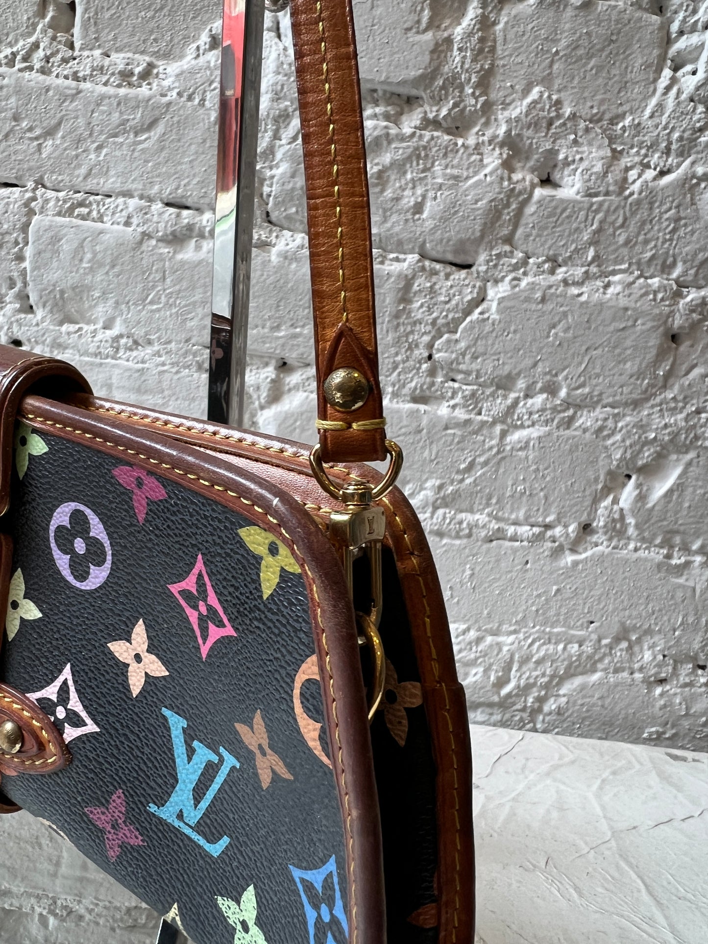 Vintage Louis Vuitton Murakami Shirley Bag (Black)