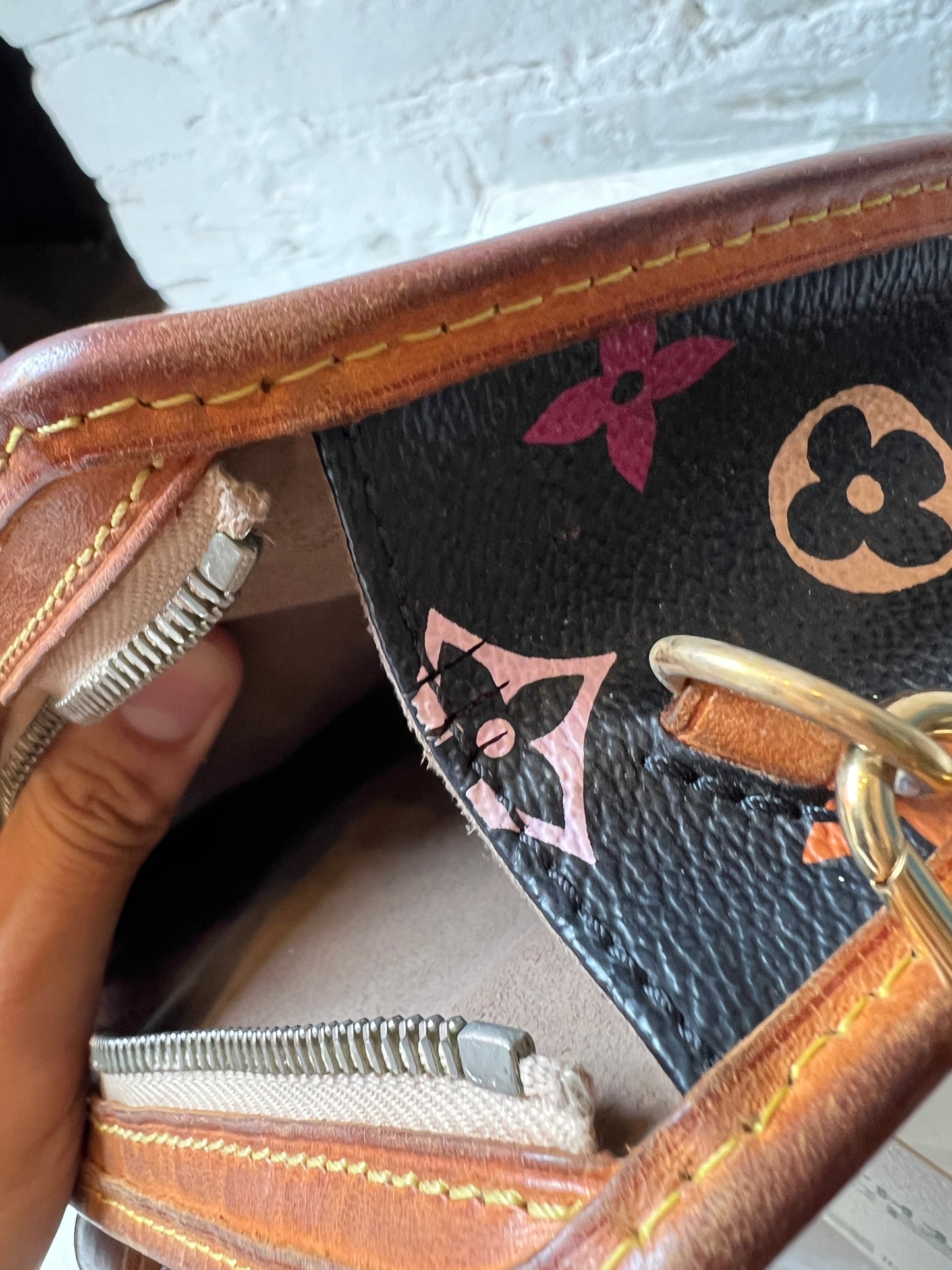 Vintage Louis Vuitton Murakami Shirley Bag (Black)