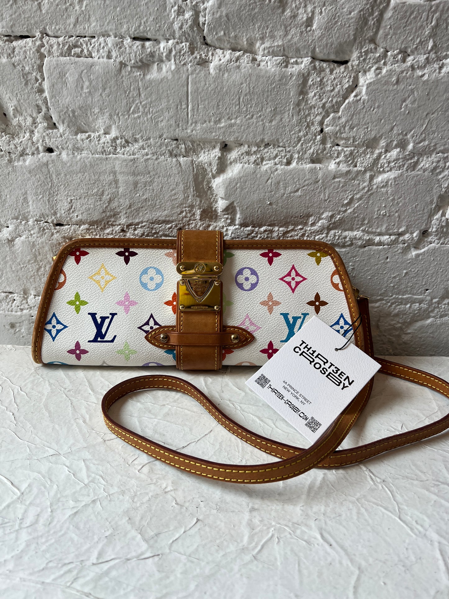 Vintage Louis Vuitton Shirley Bag in White Multicolor