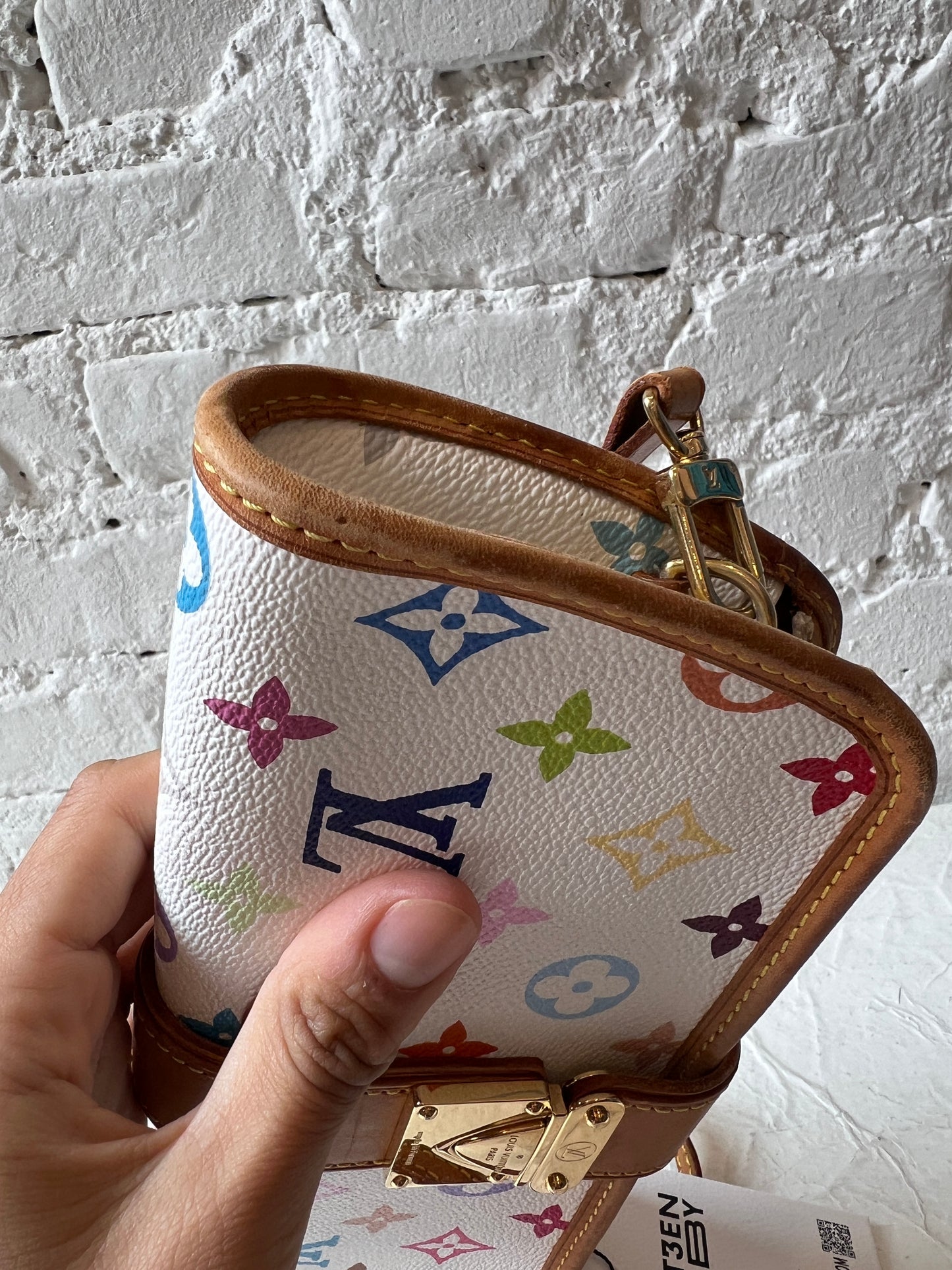 Vintage Louis Vuitton Shirley Bag in White Multicolor