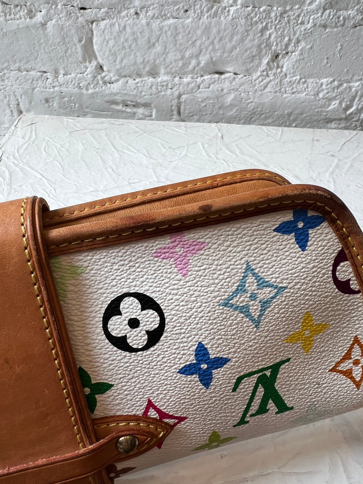 Vintage Louis Vuitton Shirley Bag in White Multicolor