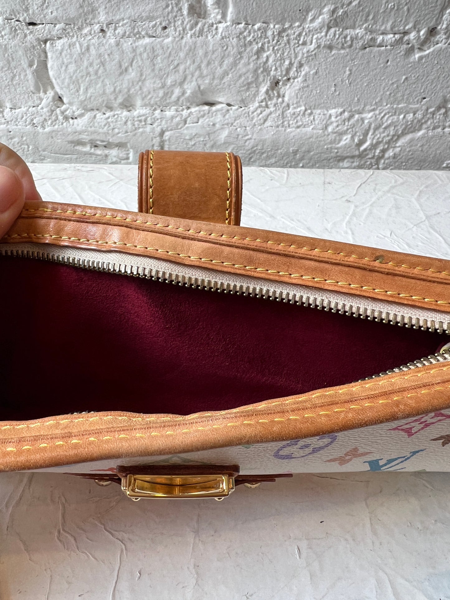 Vintage Louis Vuitton Shirley Bag in White Multicolor