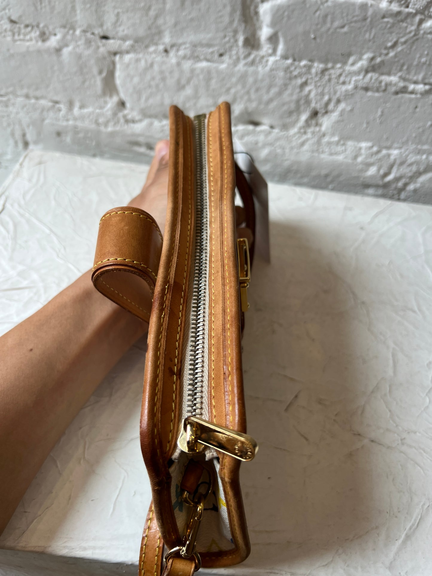 Vintage Louis Vuitton Shirley Bag in White Multicolor