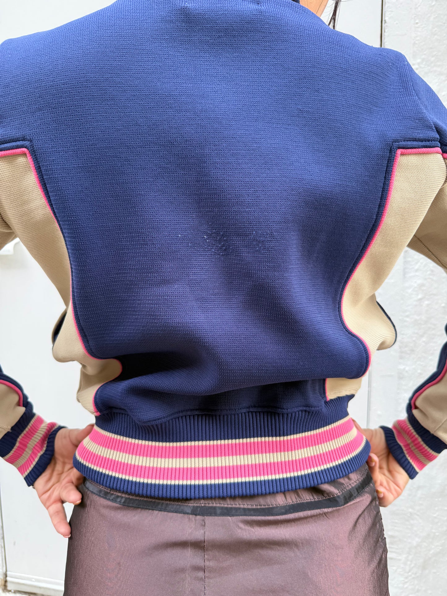 Hysteric Glamour Y2K Navy & Pink Trim Track Jacket