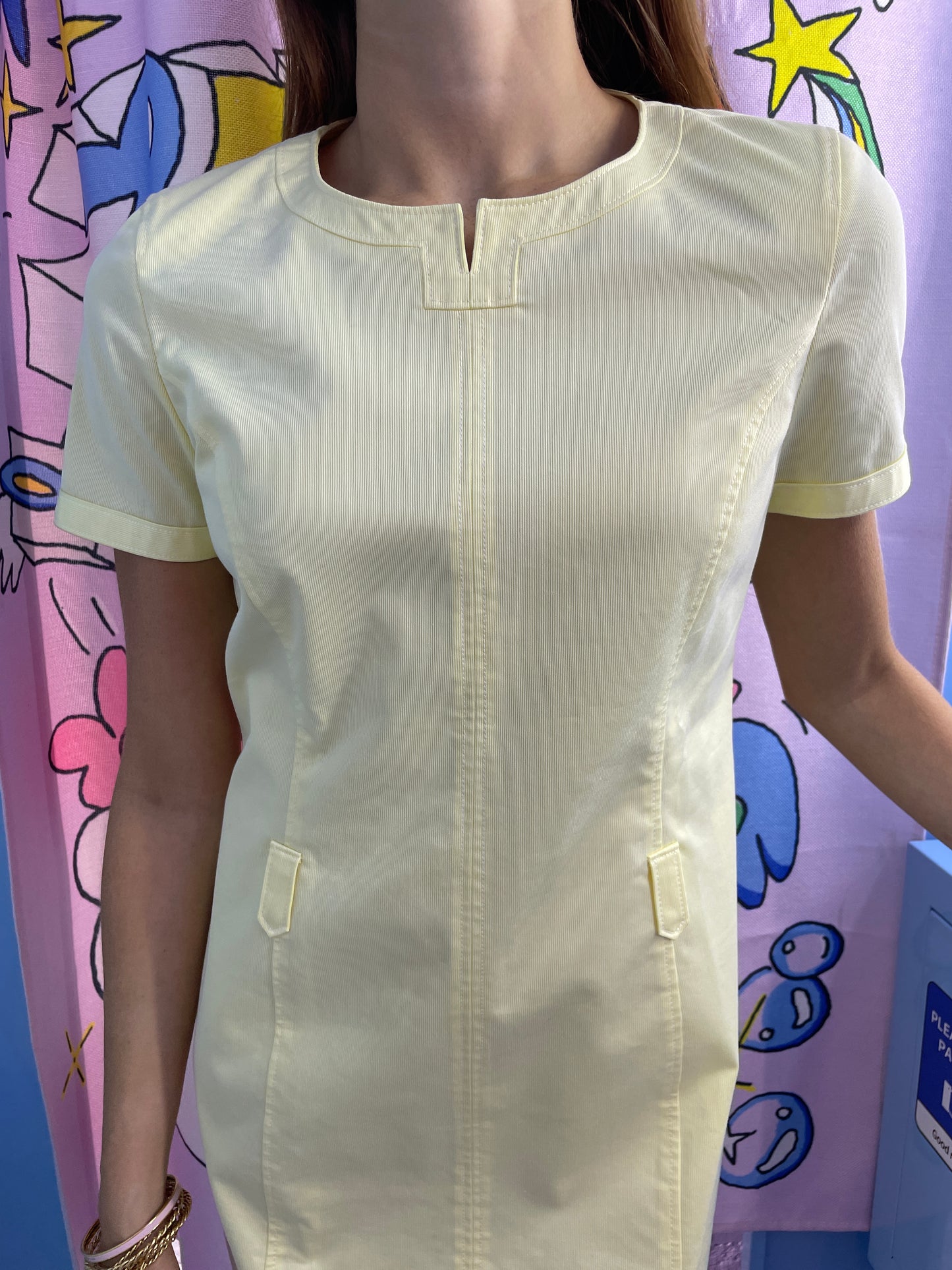 Courrèges Vintage Pastel Yellow Dress