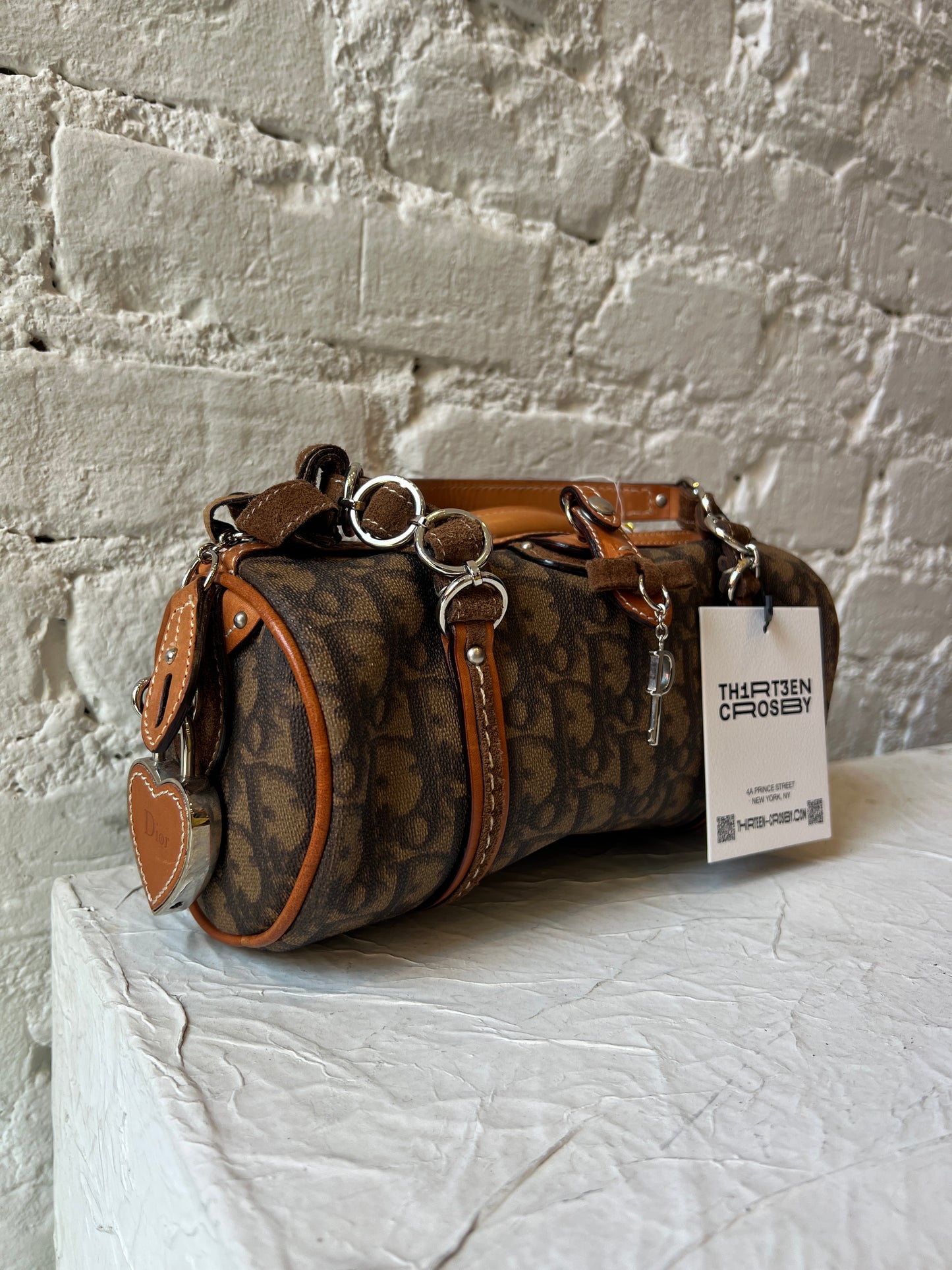 Christian Dior Trotter Romantique Round Bag in Brown