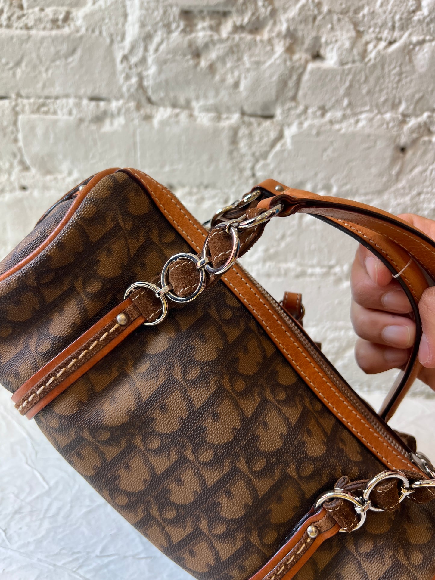 Christian Dior Trotter Romantique Round Bag in Brown