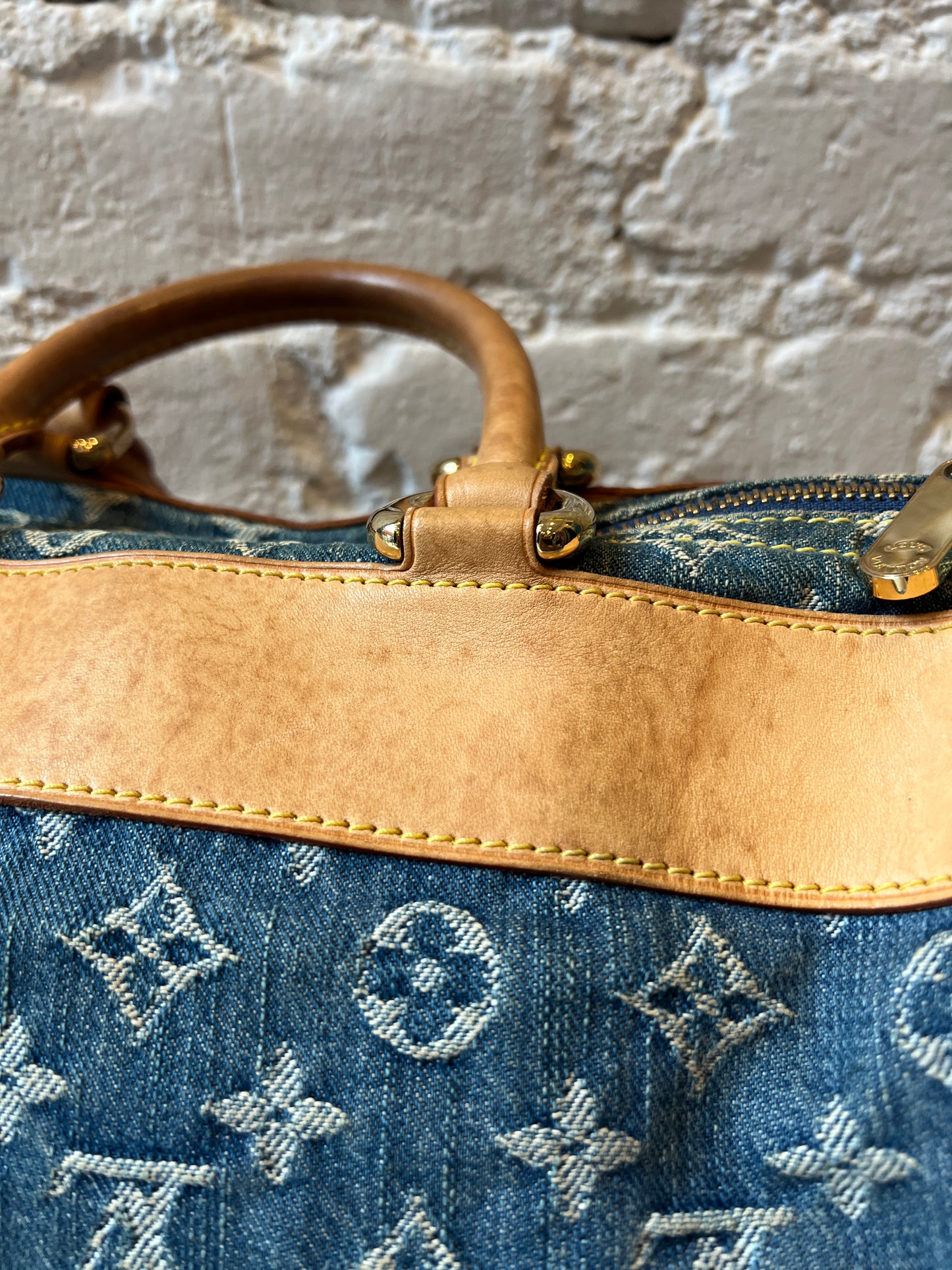 Vintage Louis Vuitton Denim Speedy Handbag