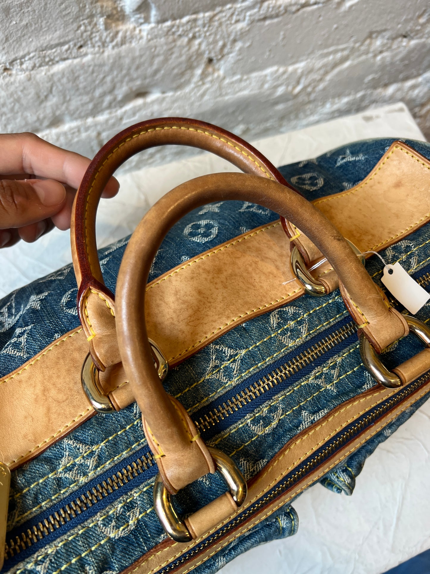 Vintage Louis Vuitton Denim Speedy Handbag