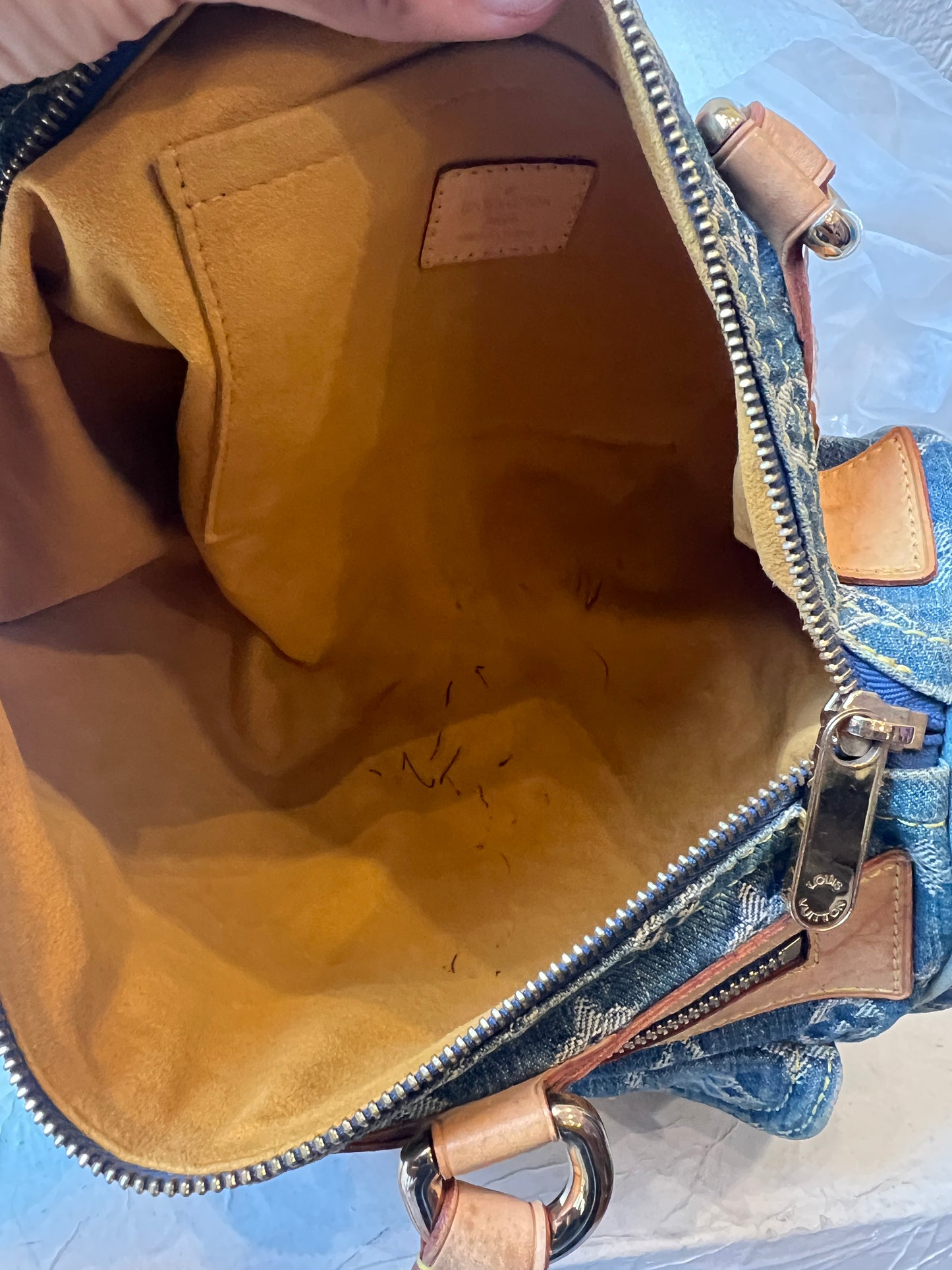 Vintage Louis Vuitton Denim Speedy Handbag