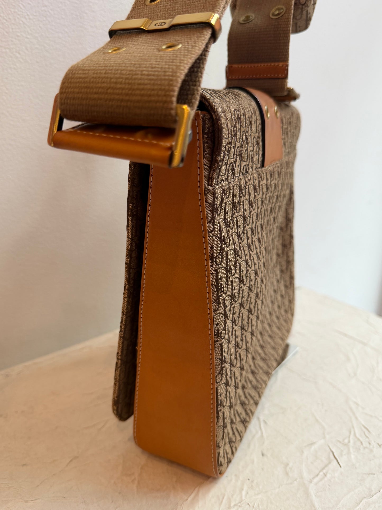 Christian Dior Diorissimo Street Chic Messenger Bag in Brown