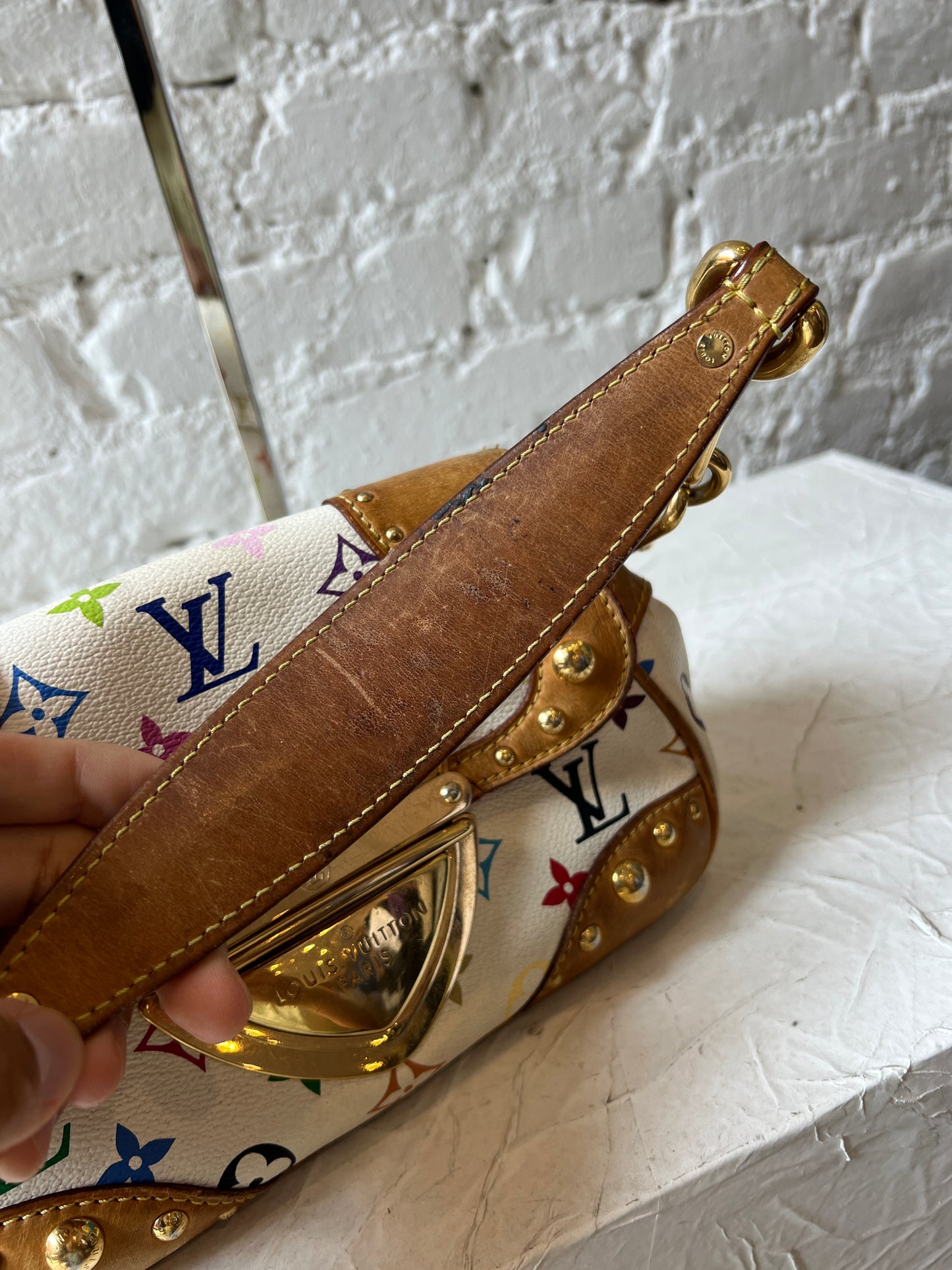Louis Vuitton White Multicolor Murakami Marilyn Shoulder Bag