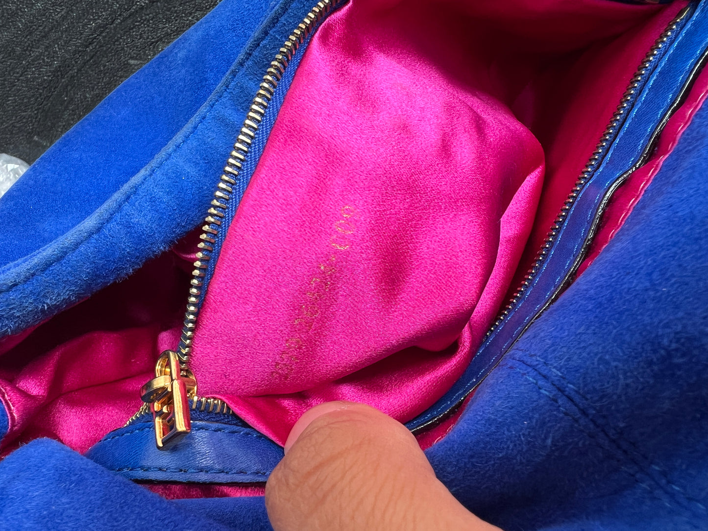 Fendi Baguette in Royal Blue Suede