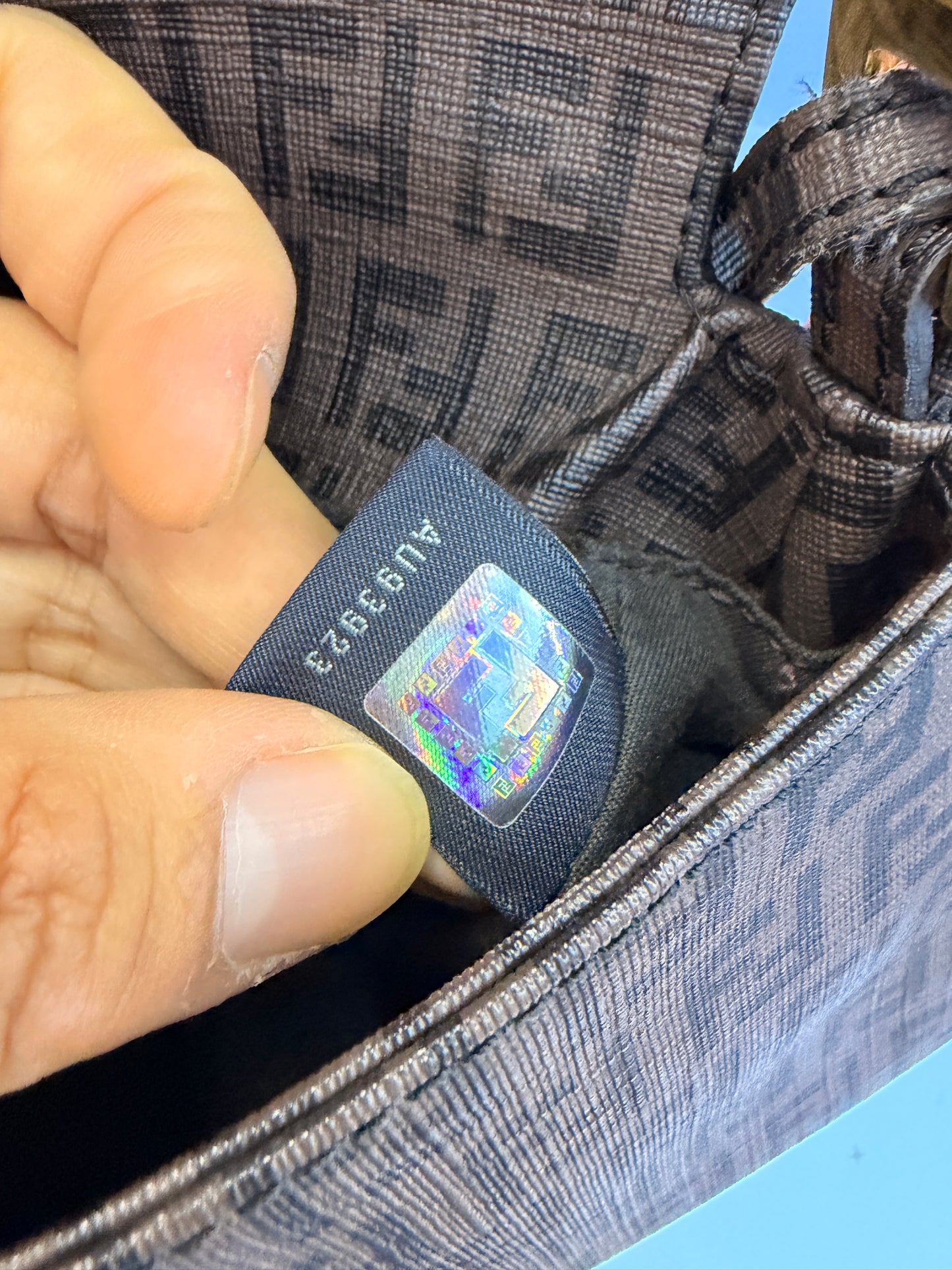 Fendi Brown Zucchino Mini Mamma Baguette