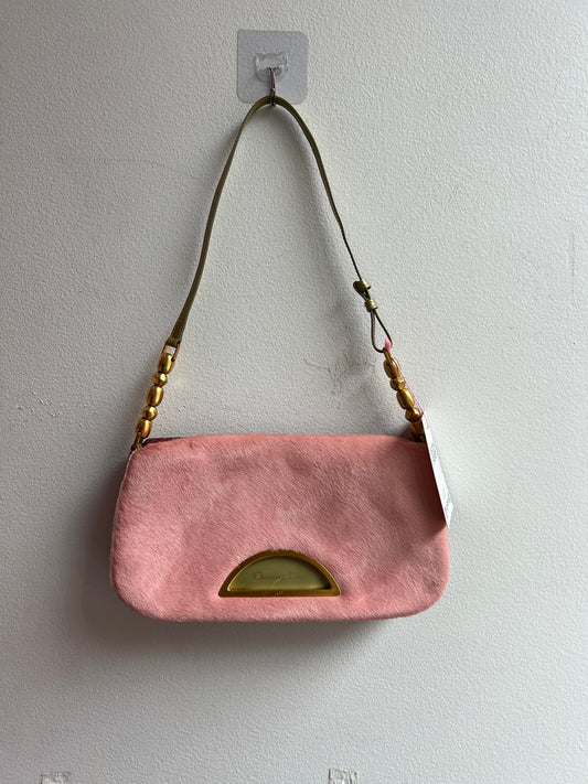 Christian Dior Malice Handbag in Pink Python & Pony Hair