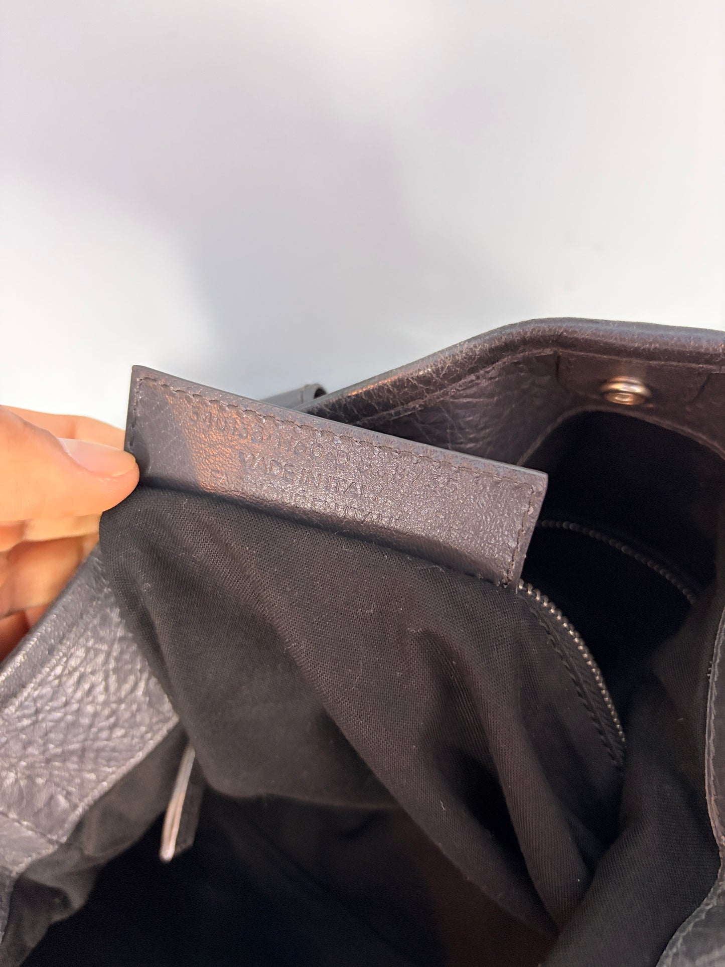 Balenciaga Work City Tote Bag in Dark Gray