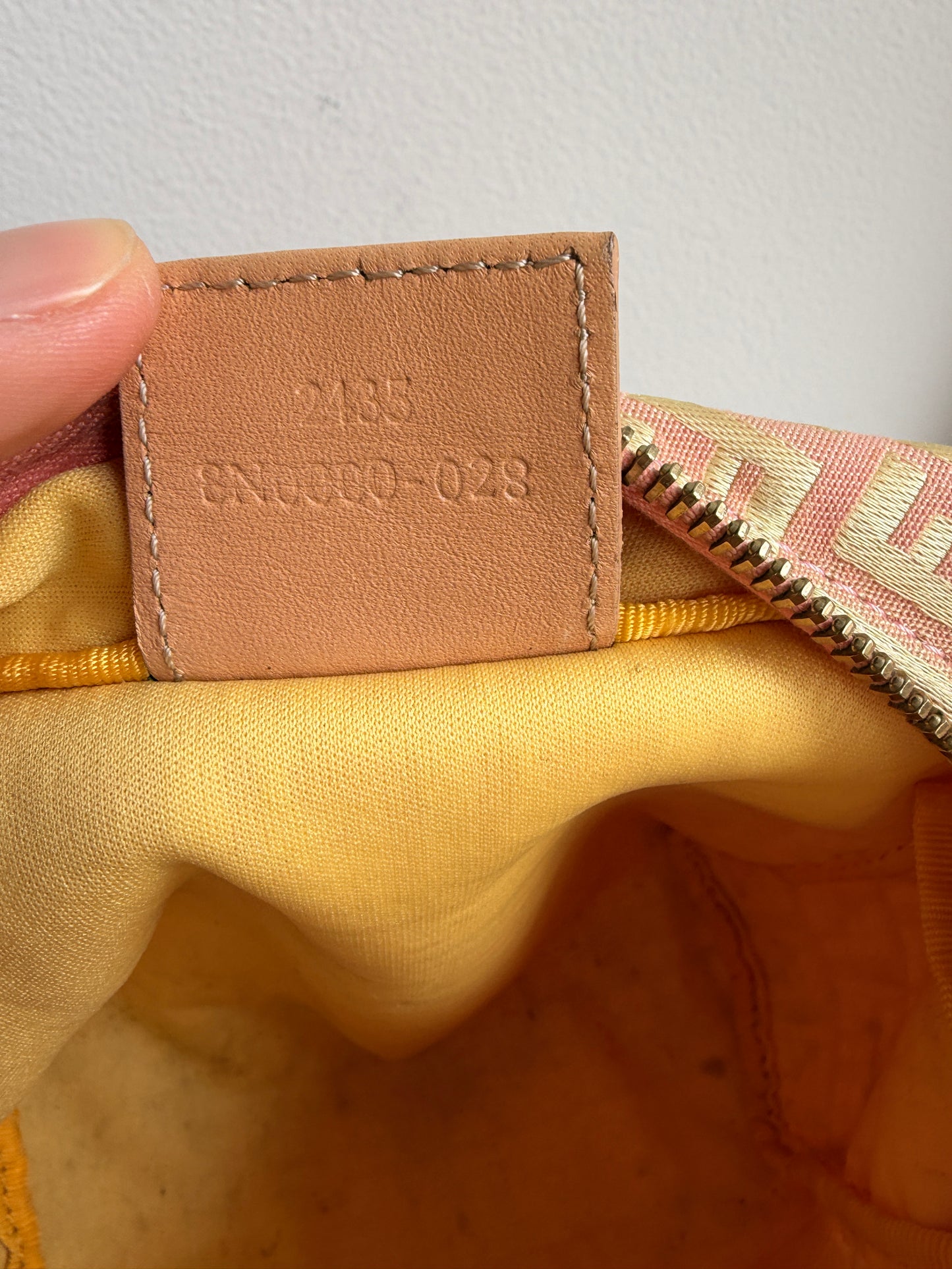 Fendi Zucchino Pink and Gold Mini Bag