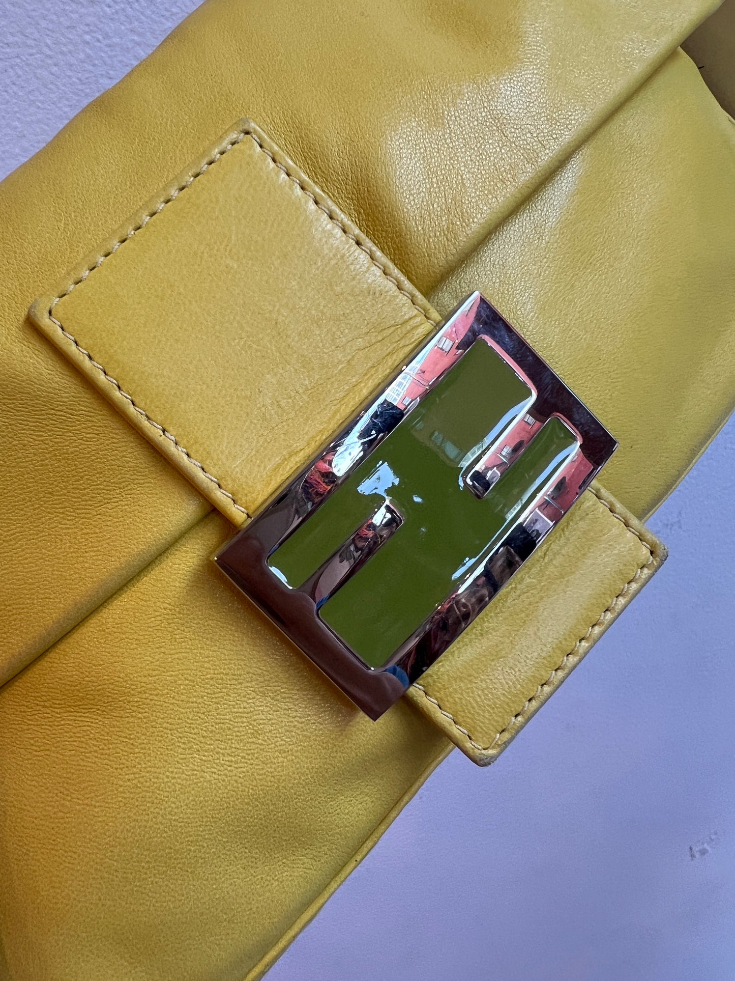 Fendi Baguette in Yellow and Green