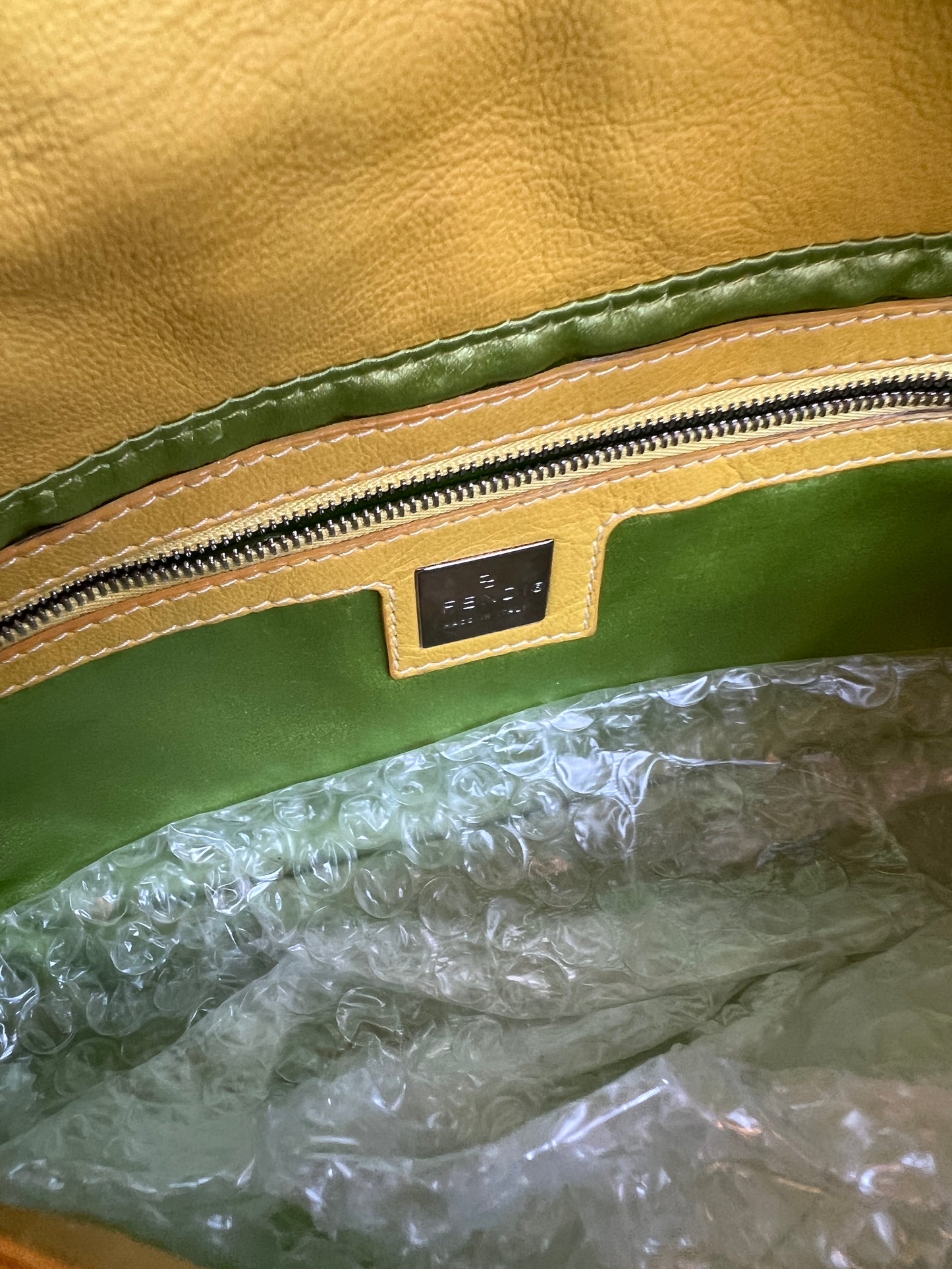 Fendi Baguette in Yellow and Green