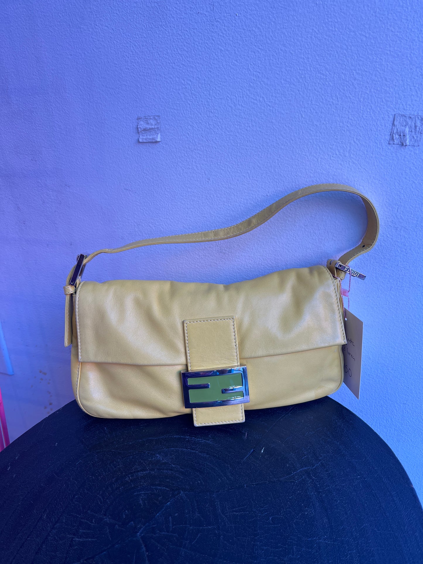 Fendi Baguette in Yellow and Green