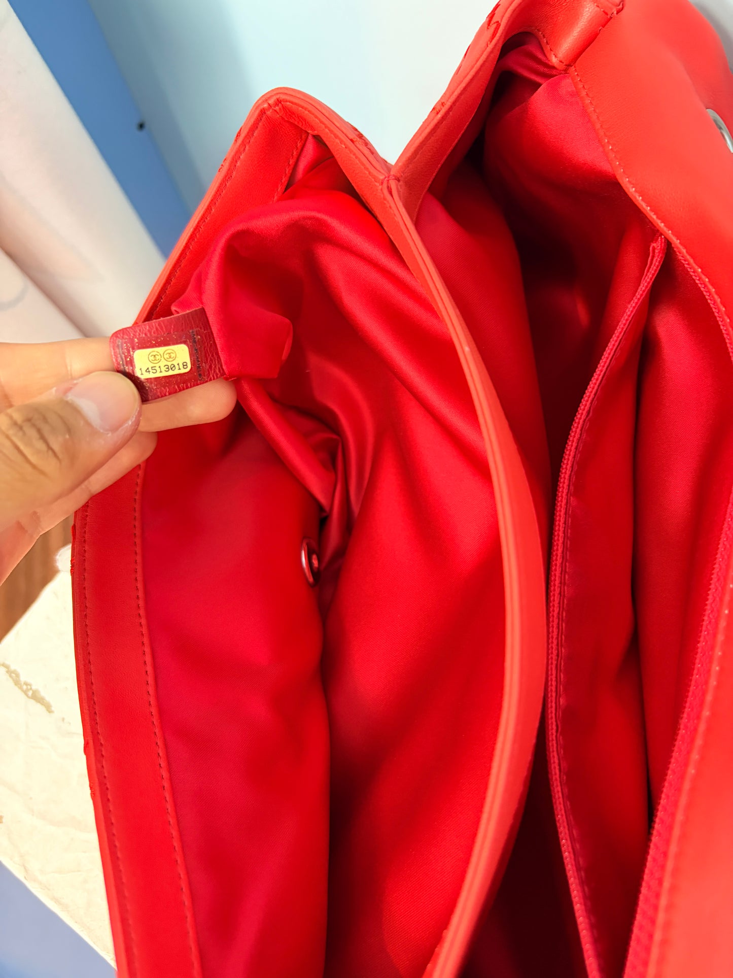 Chanel Large Quilted Leather Ultimate Stitch Flap Bag in Orange