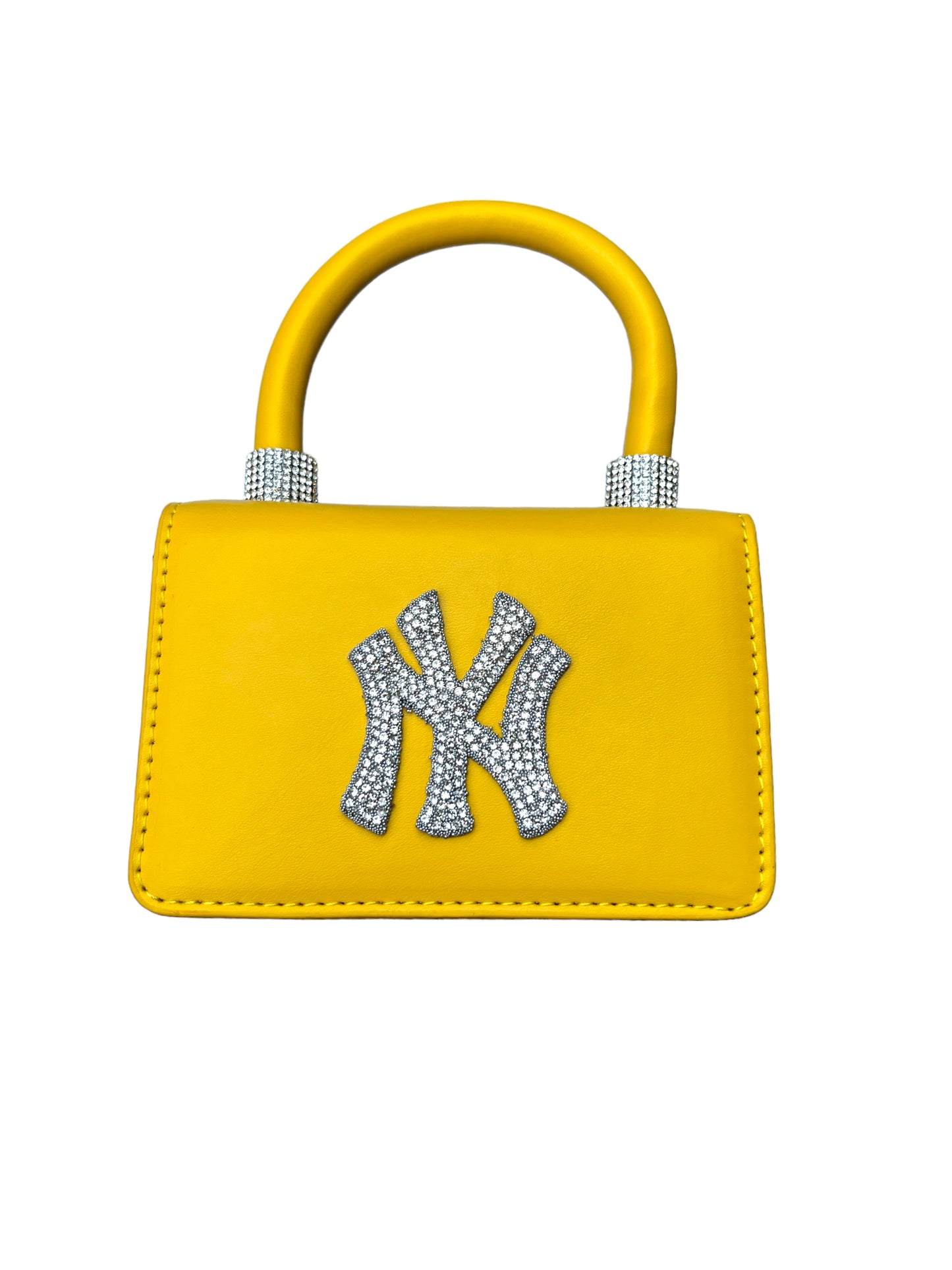 Yellow NY Rhinestone Mini Handbag