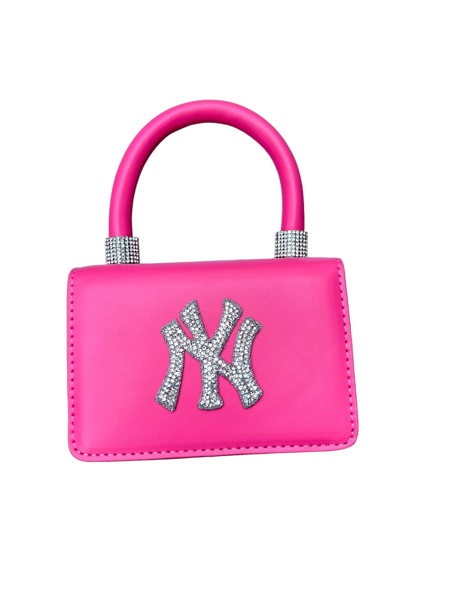 Pink NY Rhinestone Mini Handbag