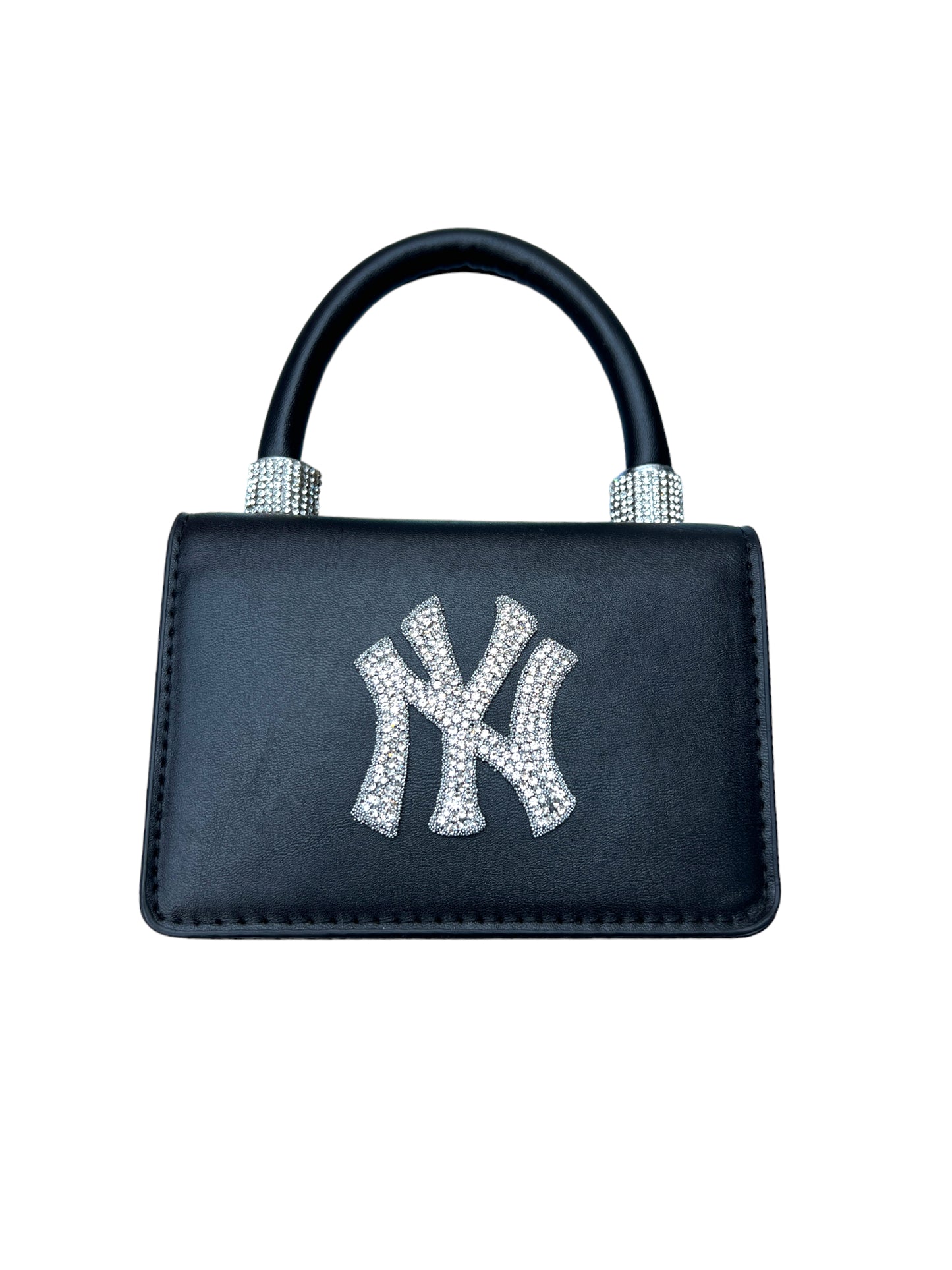 Black NY Rhinestone Mini Handbag