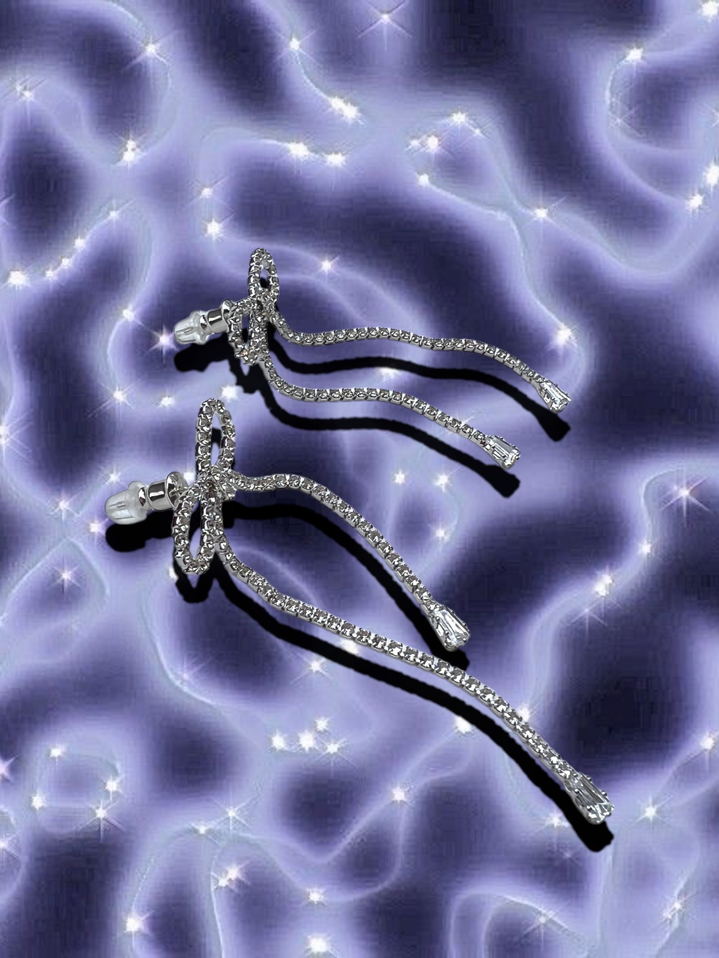 Sparkly Ribbon Earrings