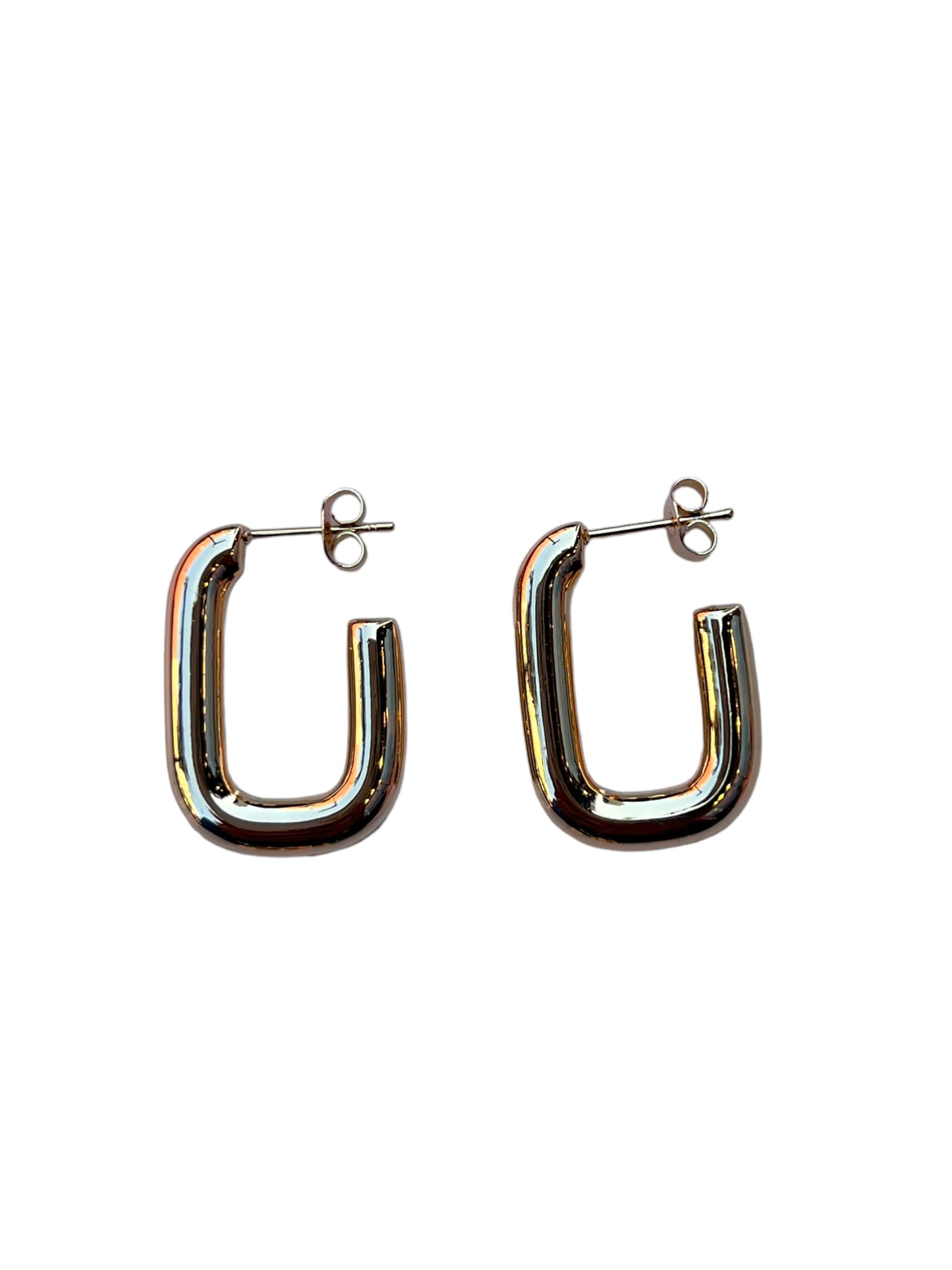 Gold Oval Earrings