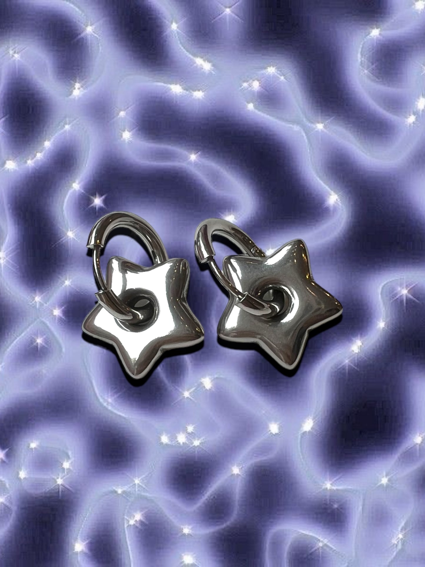 Silver Star Earrings