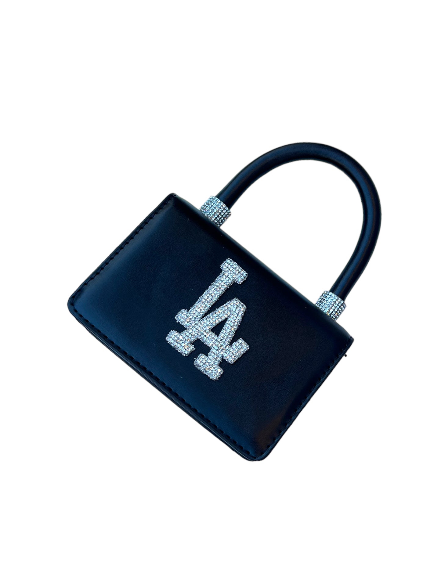 Black LA Rhinestone Mini Handbag
