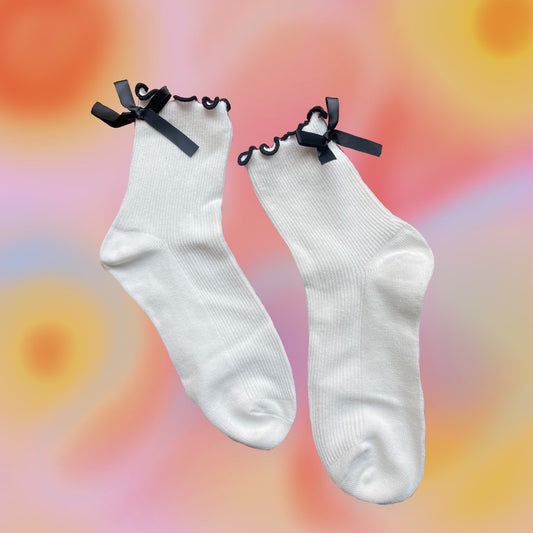 Coquette Socks with Ribbon