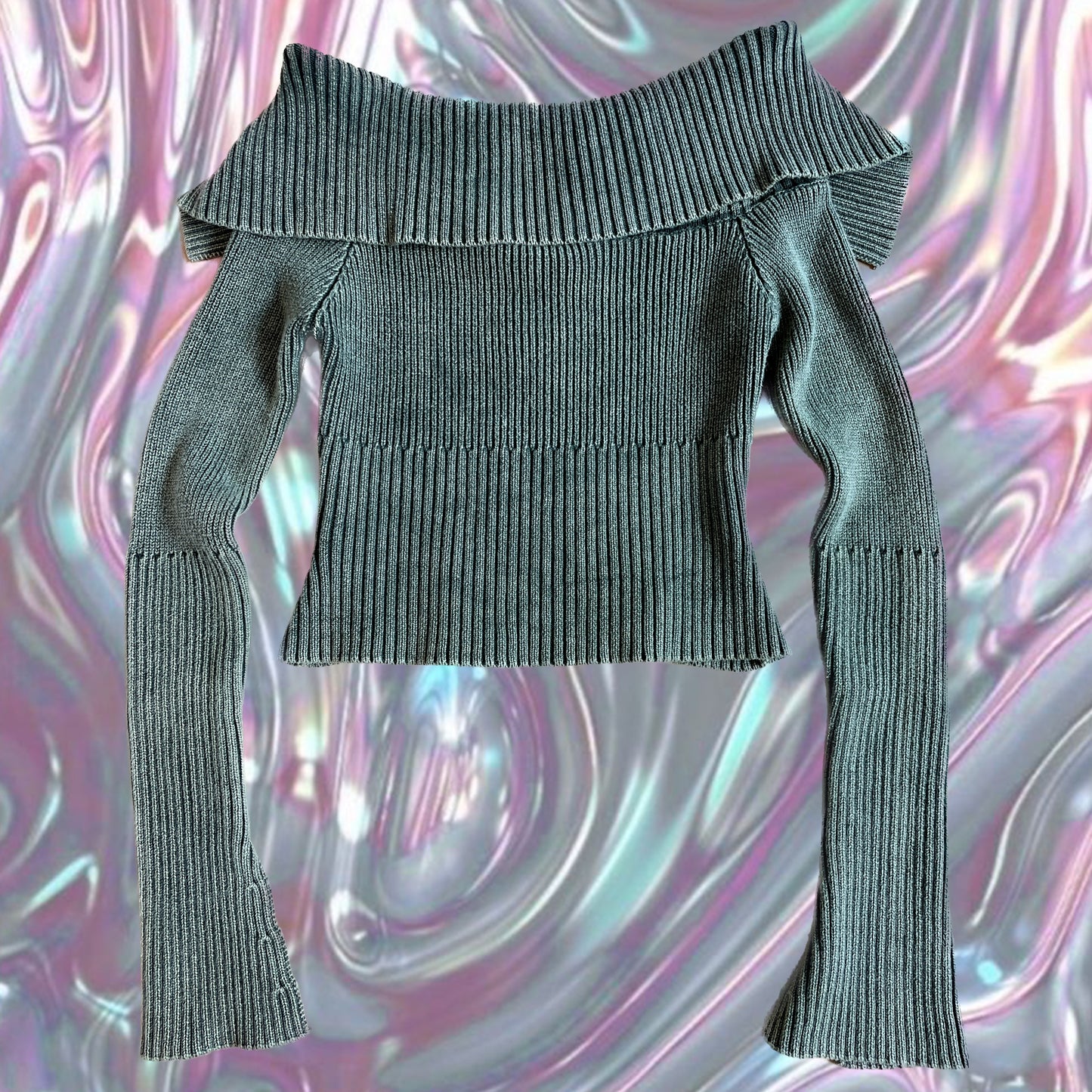Off The Shoulder Sweater (Green)