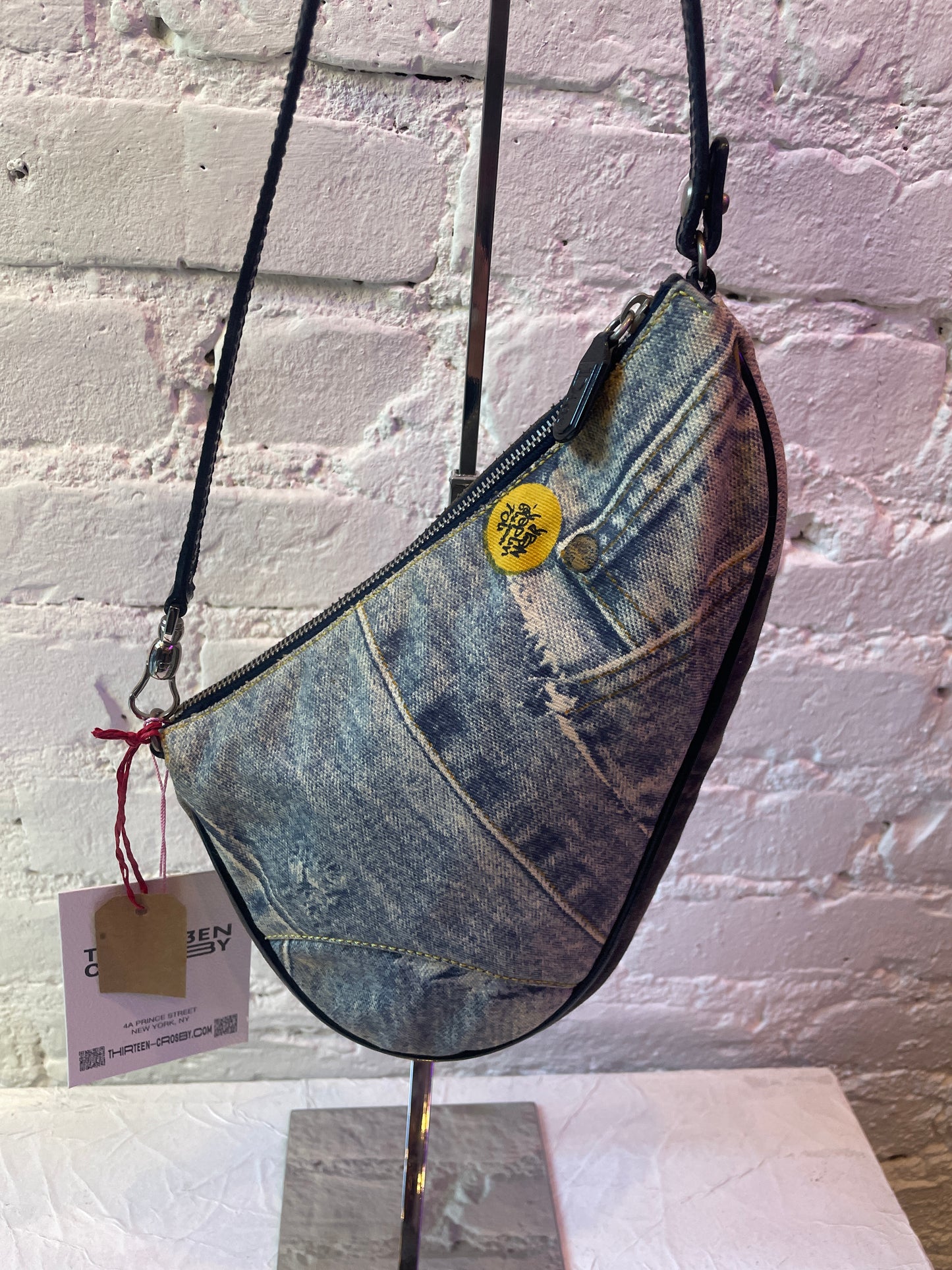 Christian Dior Denim Miss Diorella Saddle Bag