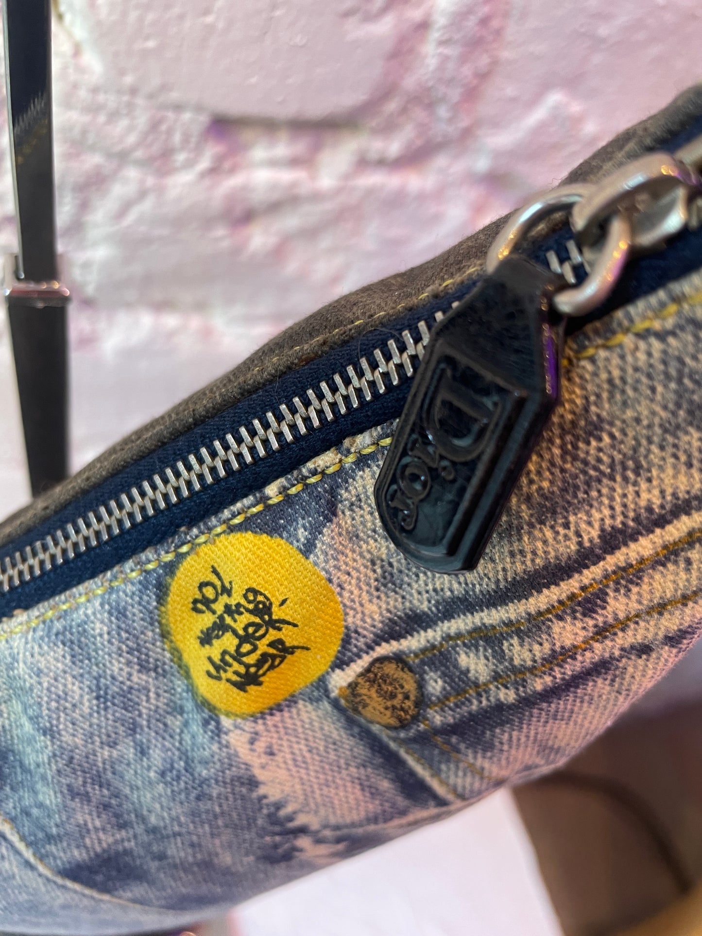 Christian Dior Denim Miss Diorella Saddle Bag