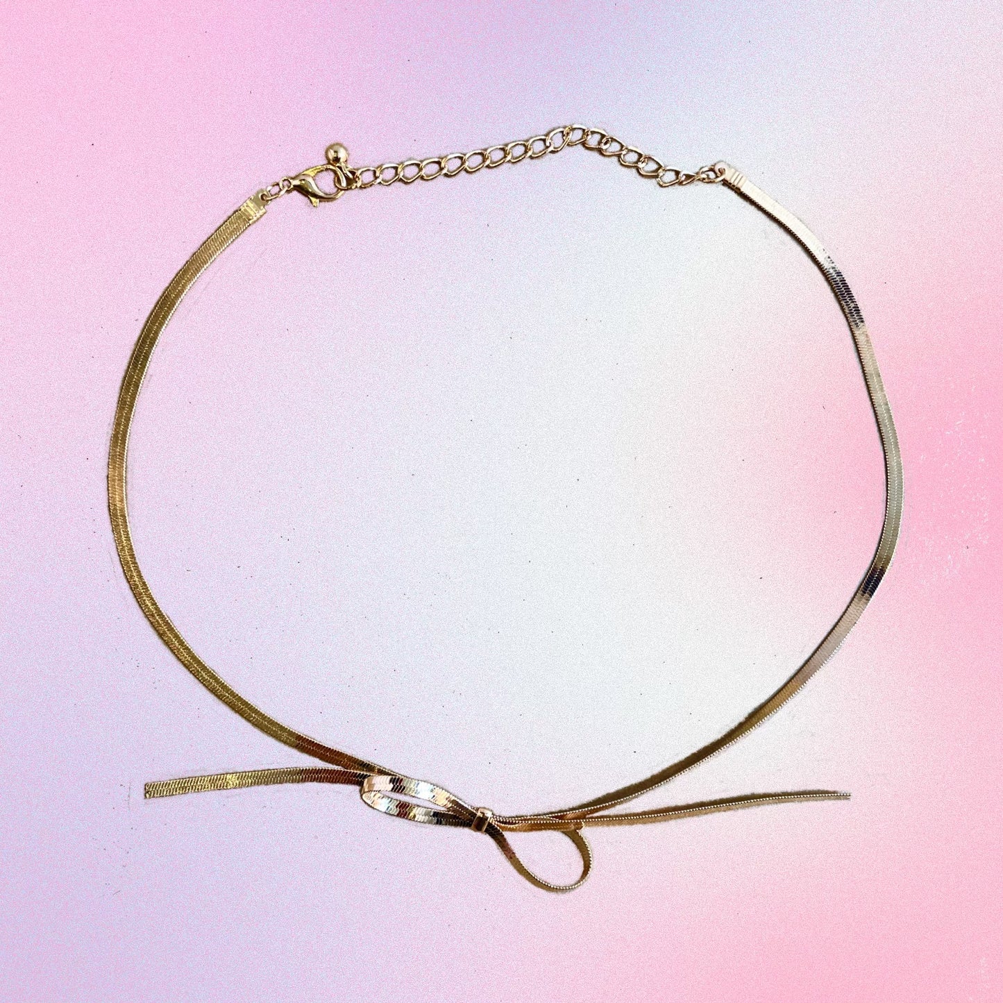 Coquette Gold Ribbon Choker