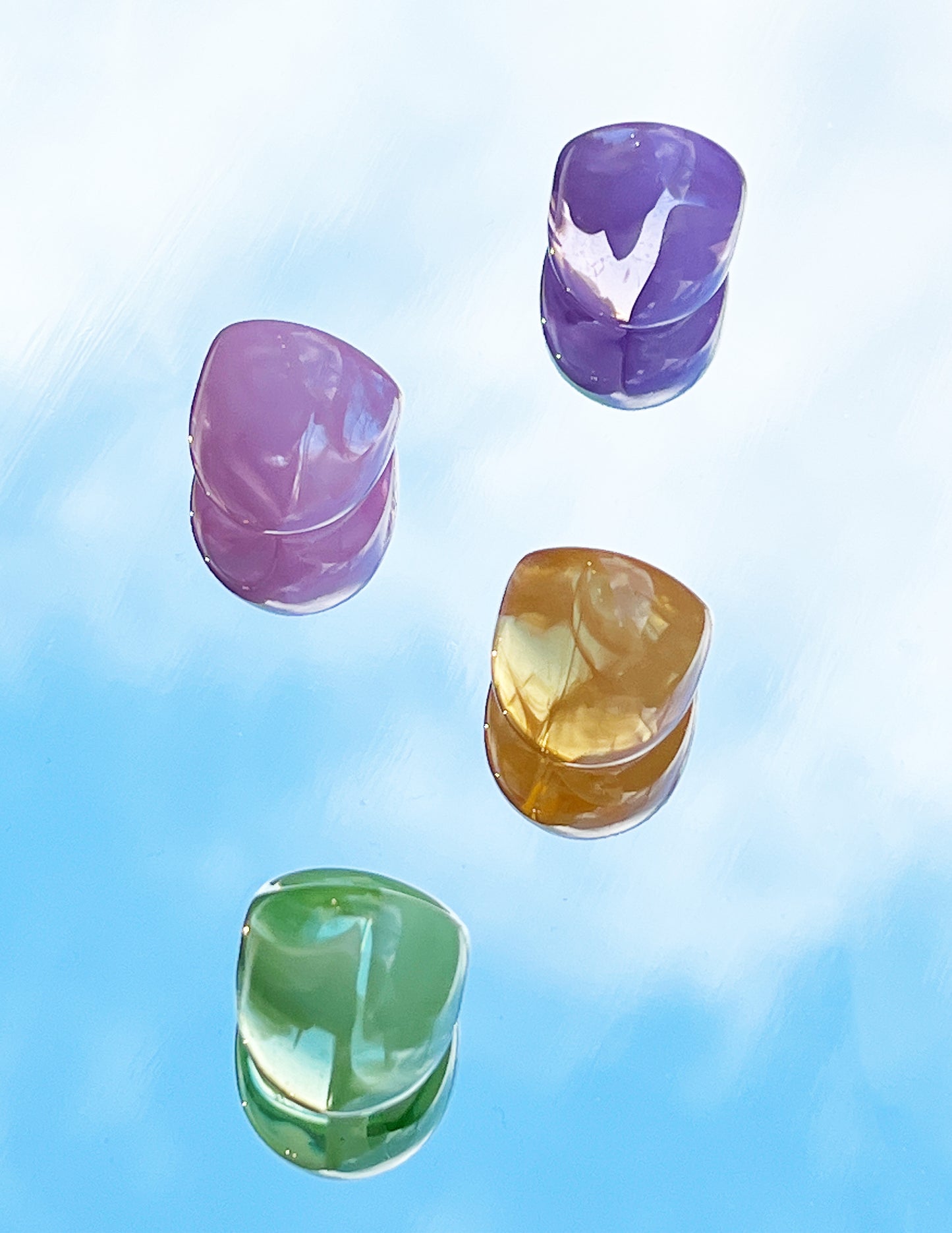 Chunky Acrylic Marble Ring