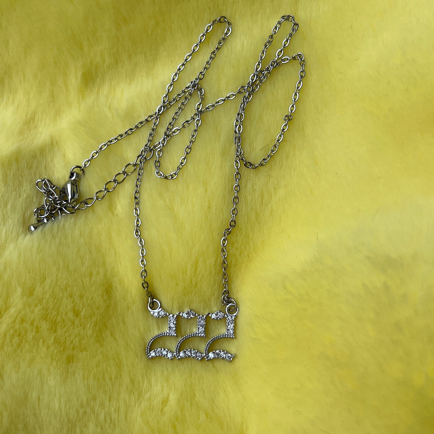 222 Angel Numbers Necklace (Silver)